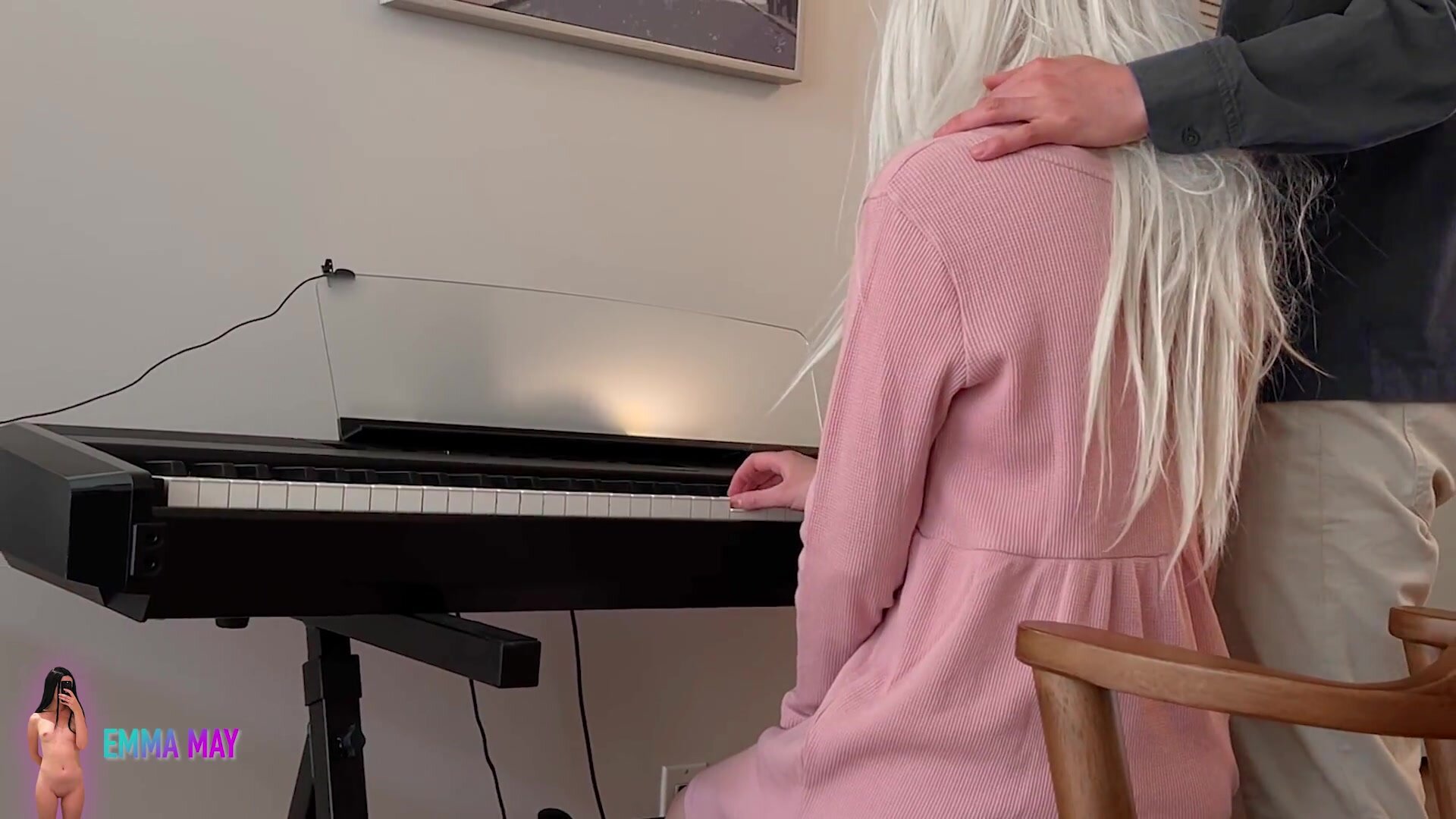 EmmaMay - Piano Lesson Ends With a Dick in My Ass