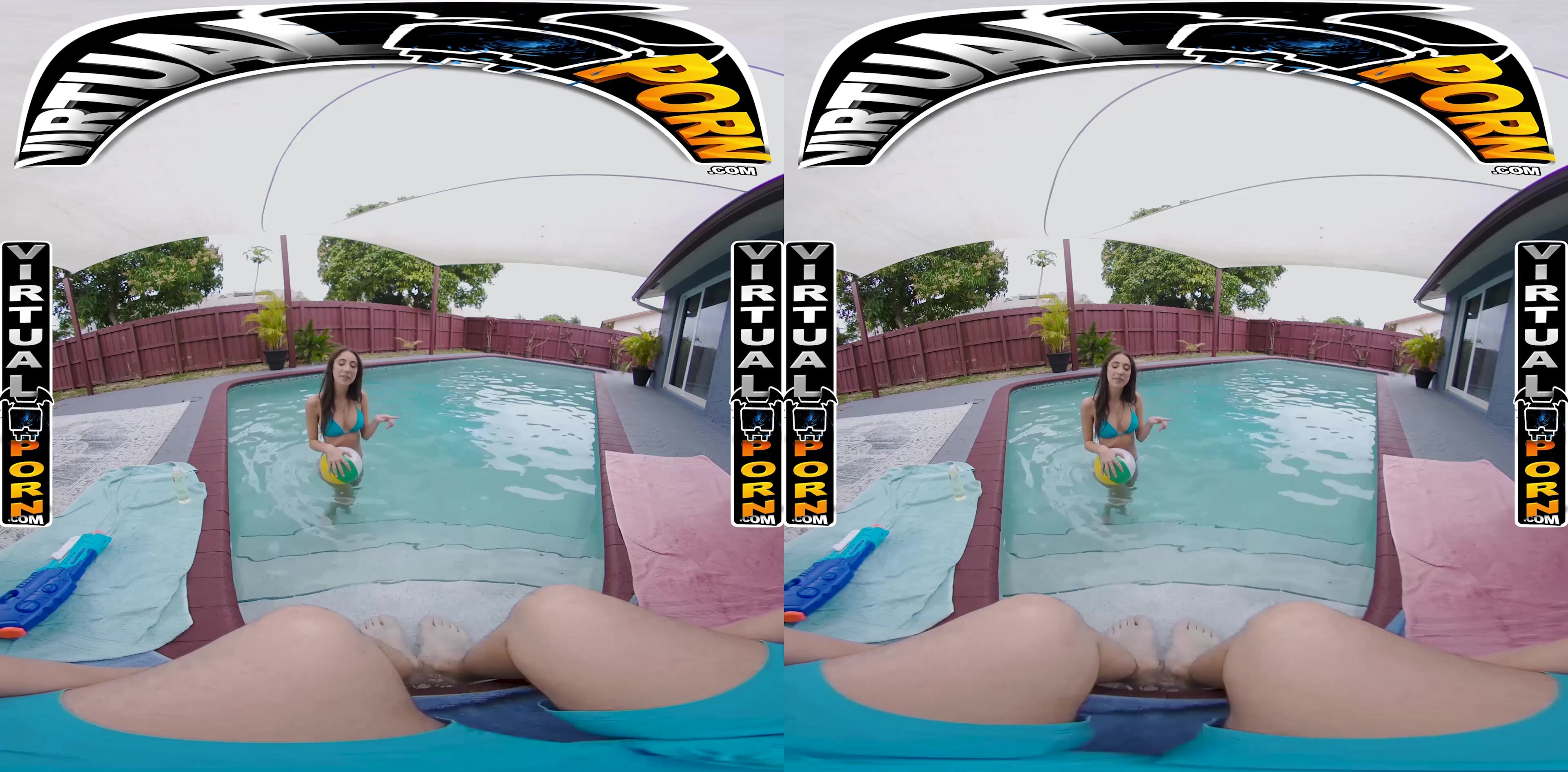 Eva Generosi - Eva gets poolside horny