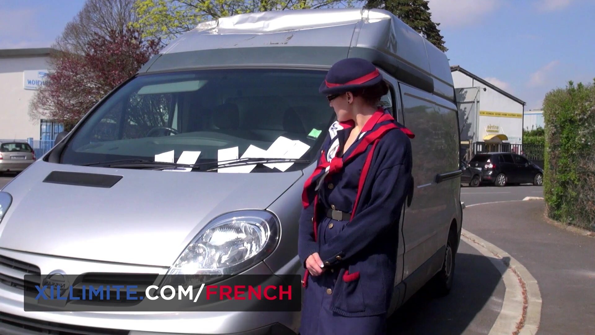 French Girls At Work - Redhead meter maid gets fucked in the truck