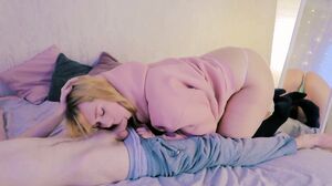 Estie Kay - Innocent girlfriend playing with my dick and getting cum on her face