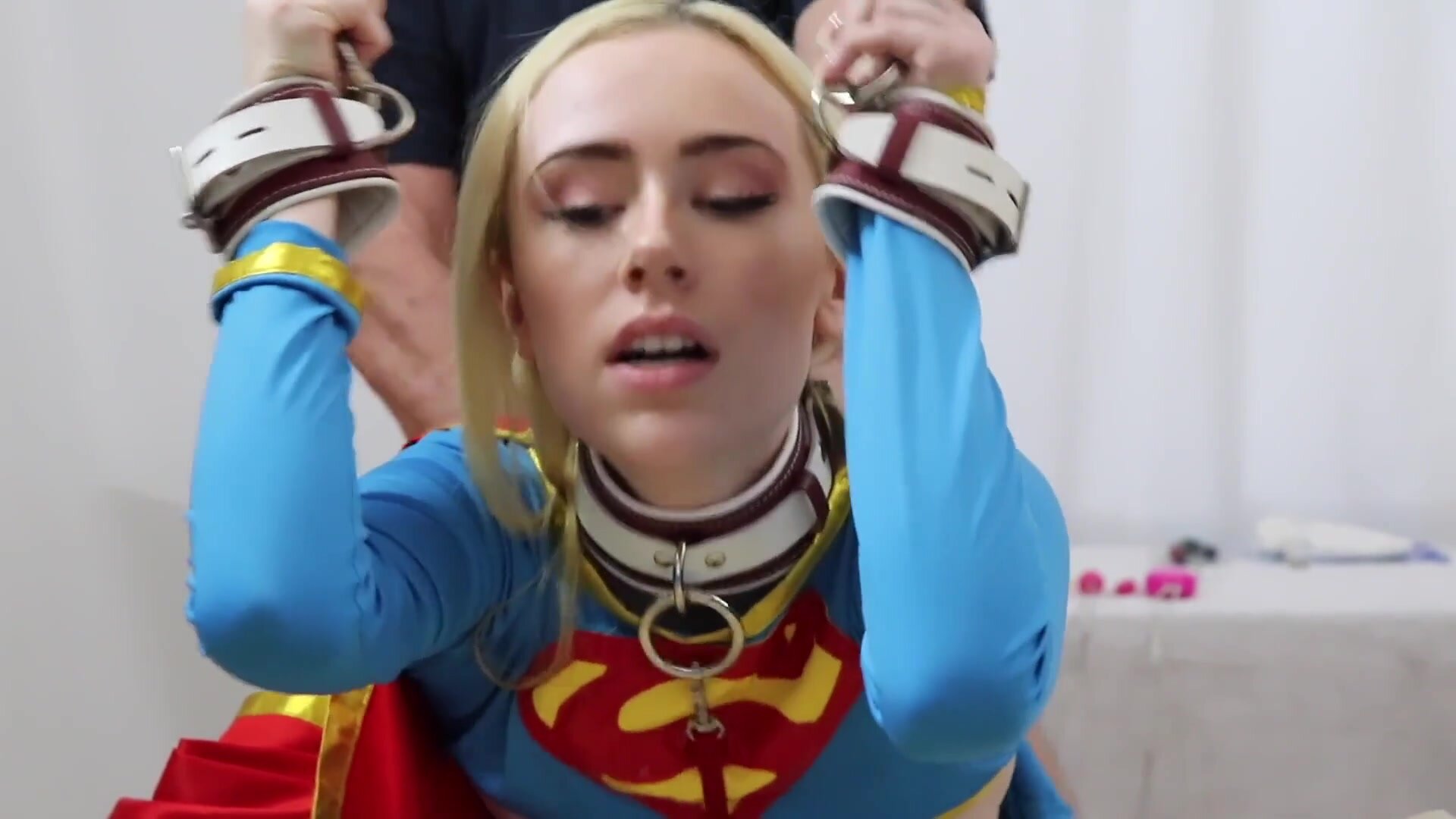Viva Athena/Candy White “Supergirl-Batgirl” 3some Doggystyle Blowjobs Deepthroat Facial Oral Toys