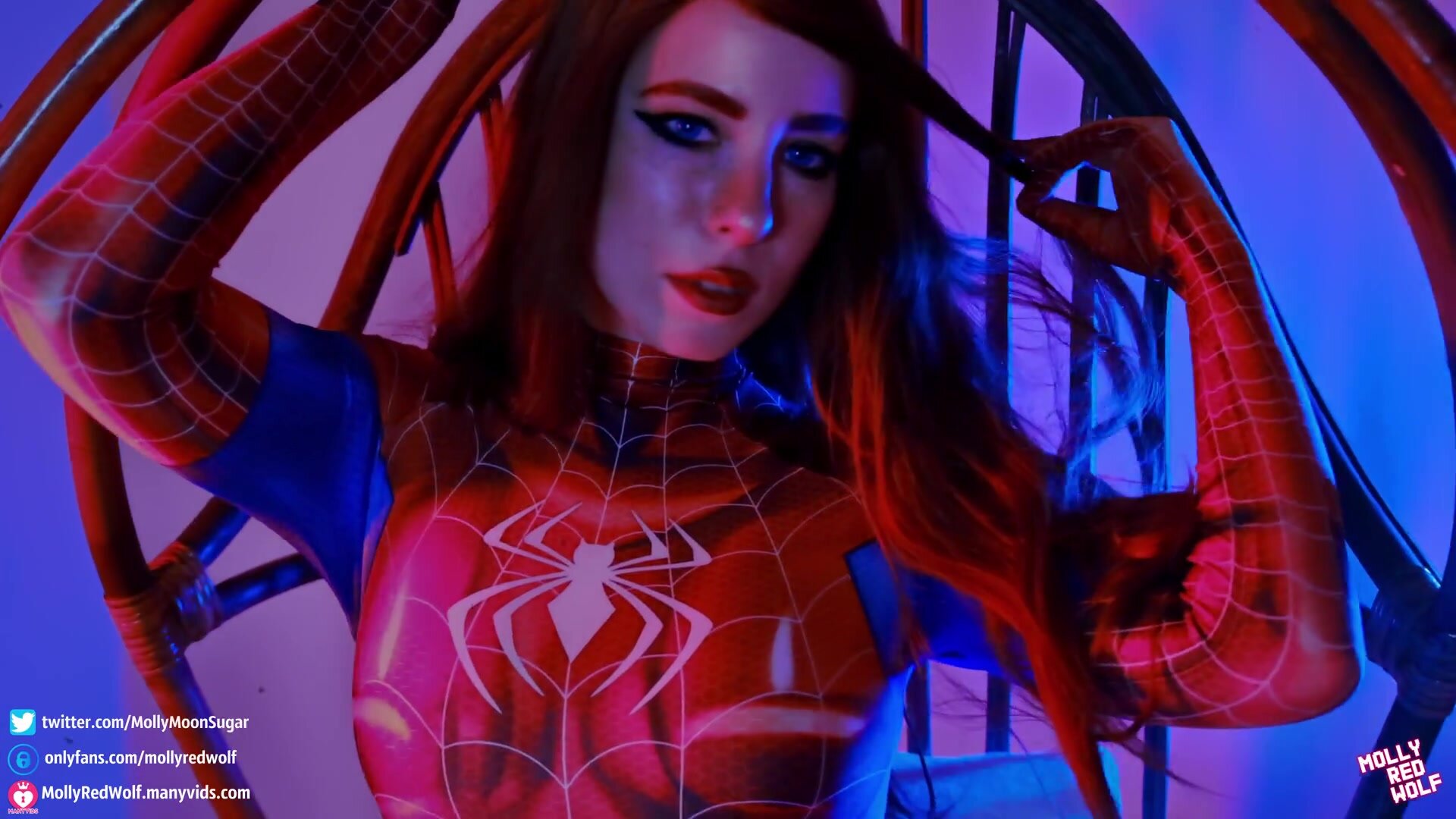MollyRedWolf - Sexy Mary Jane fucks in Spiderman costume