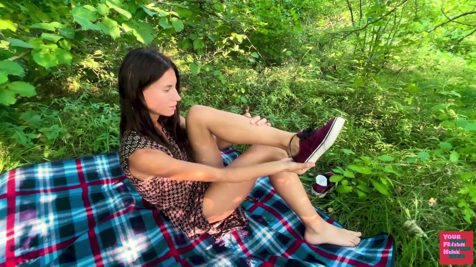 YourFetishHere - Close up POV barefeet sexy girl deepthroat and fuck in forest