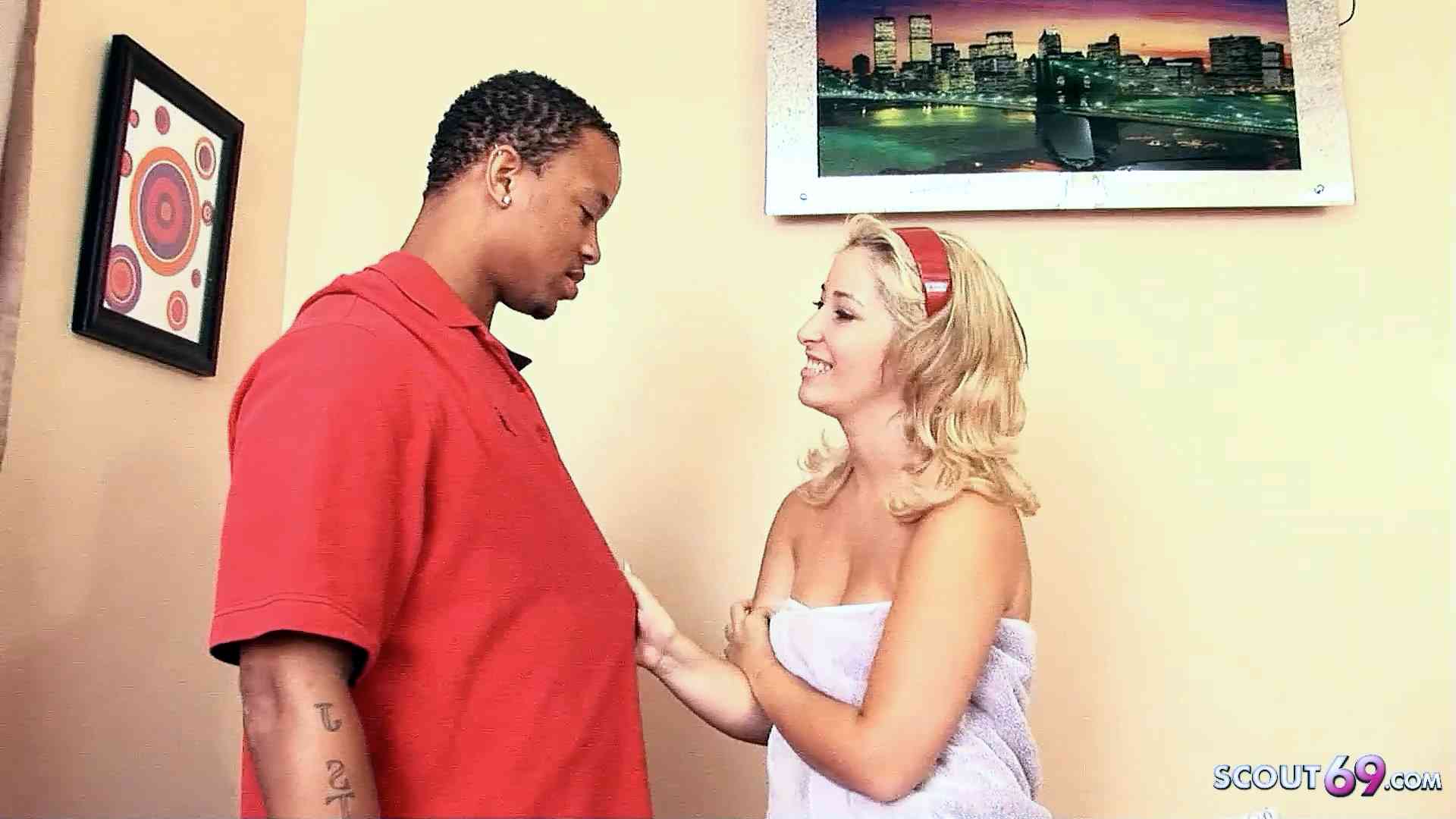 Blonde Teen caught Black Classmate with her Panty and give him a Interracial Fuck