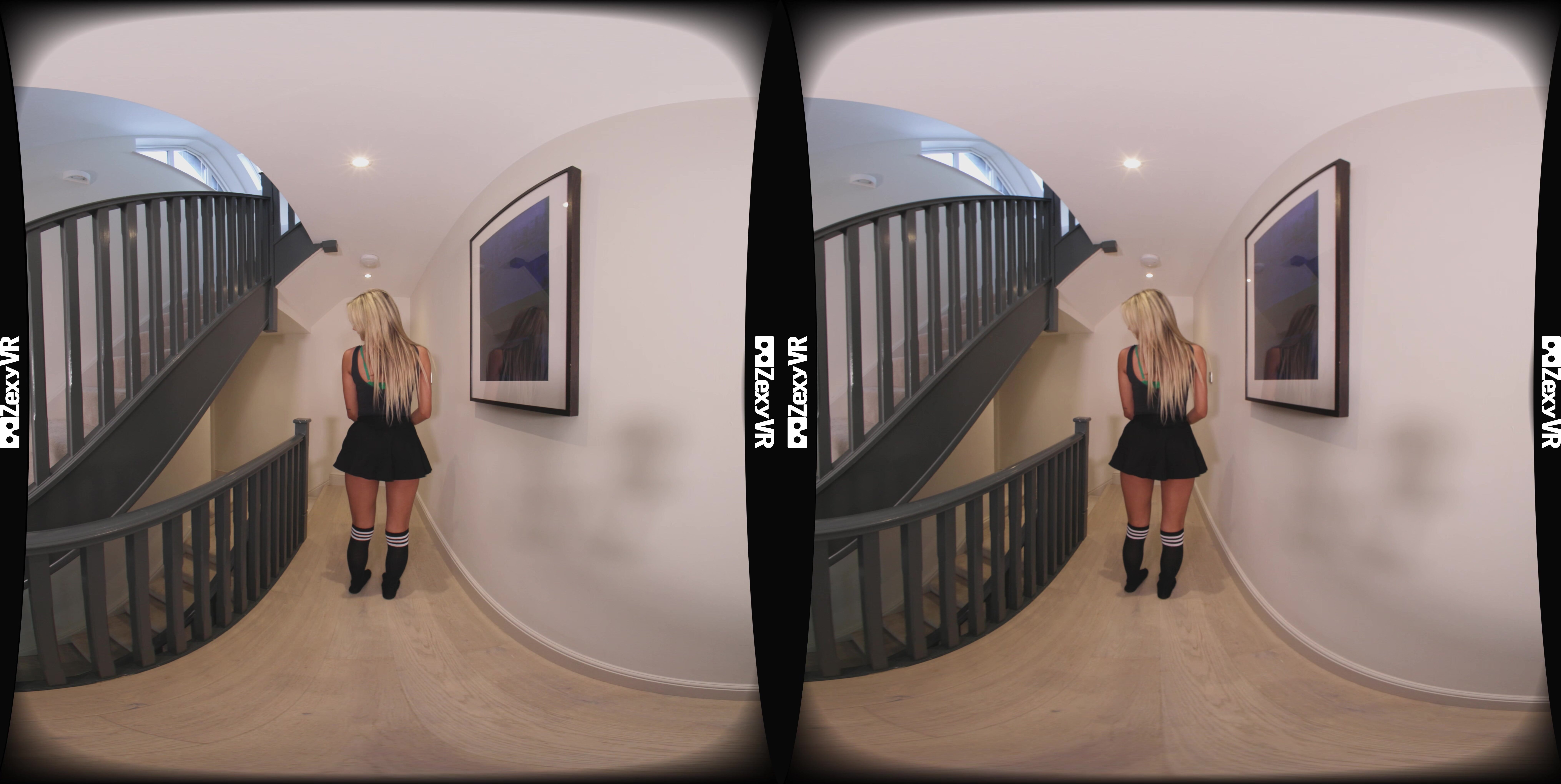 British Blonde Striptease VR