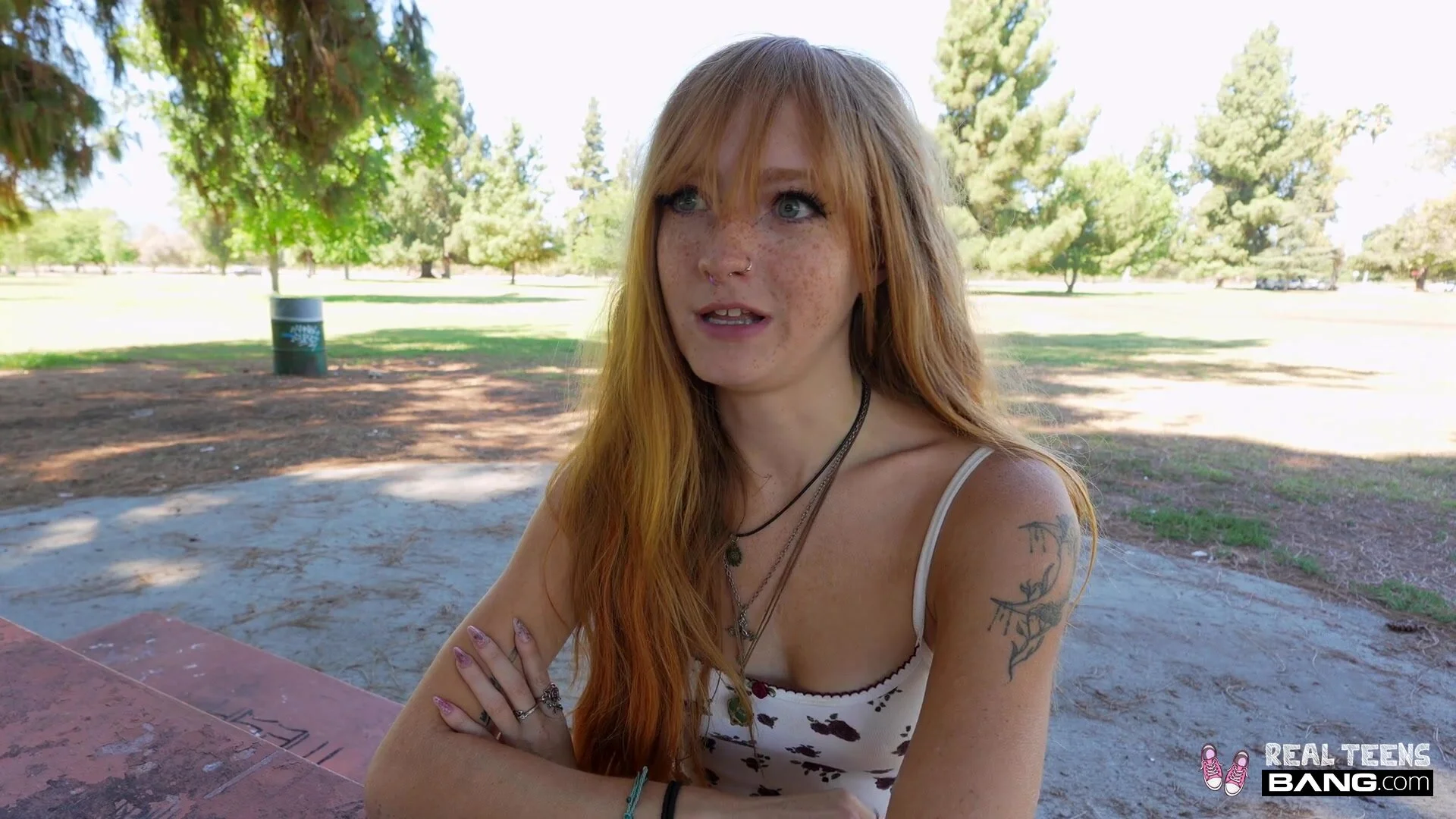 Freckled Redhead Amber Stark Gets Her Ginger Pussy F...