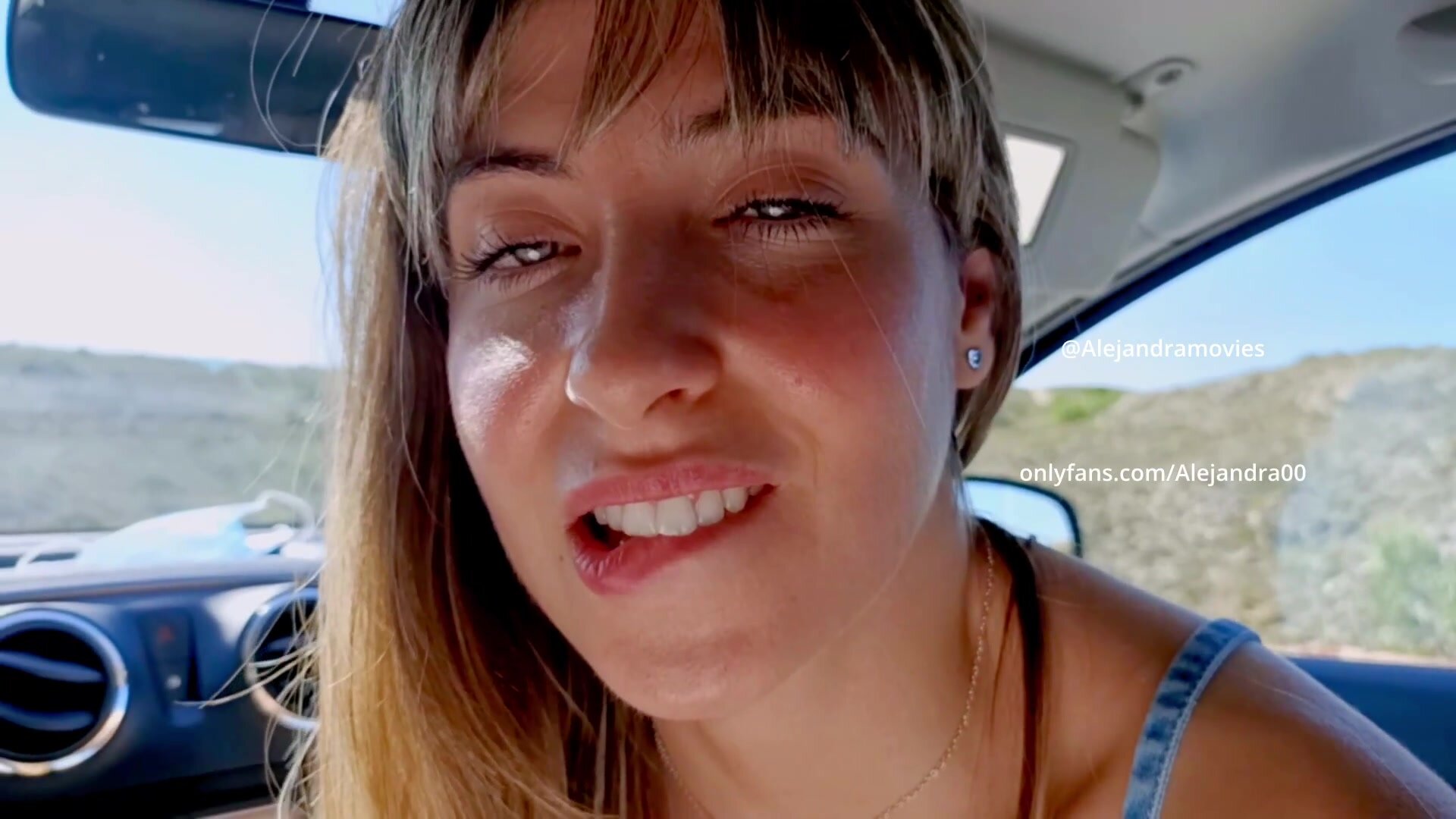 Alejandramoviess - Blonde Girl Gives Me a Blowjob in My Car, After Work