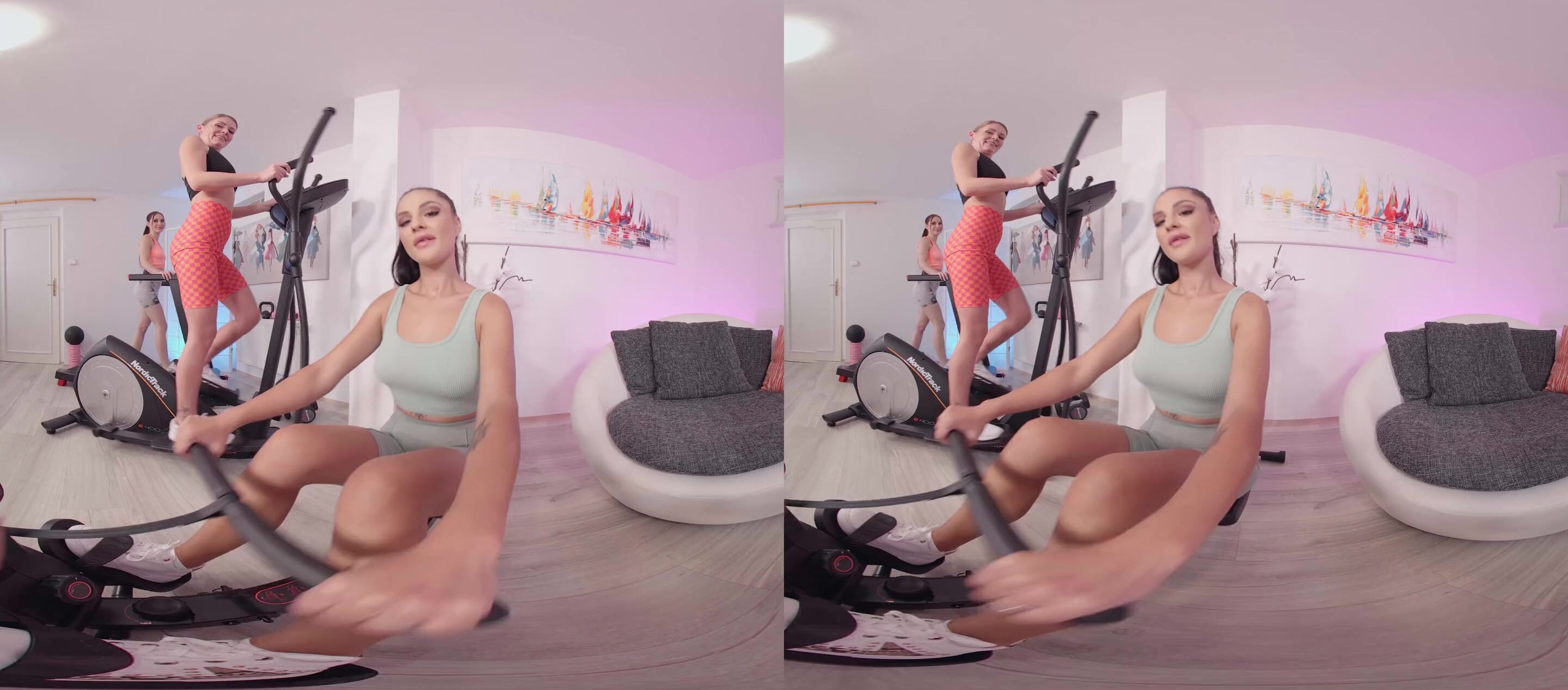 Claudia Mac, Emma Evans, Mia Trejsi - Gym Amazing Orgy