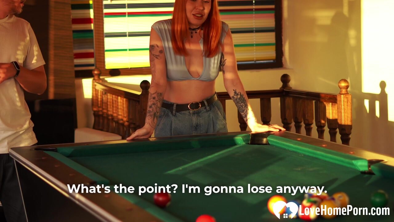 Sexy Ginger Breaks All the Billiard Room Rules