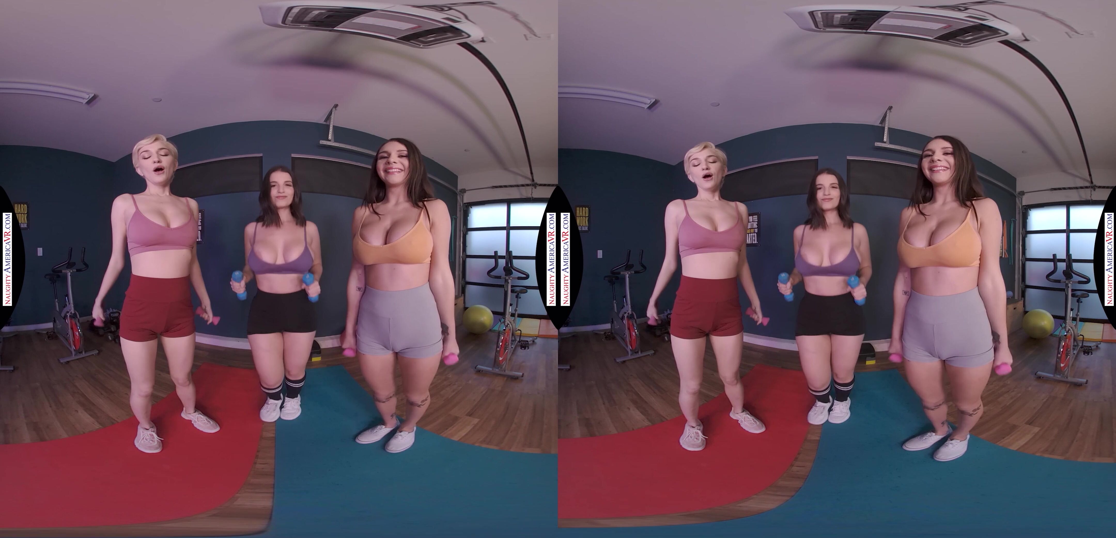 Gabbie Carter & LaSirena69 & Skye Blue - Naughty America VR