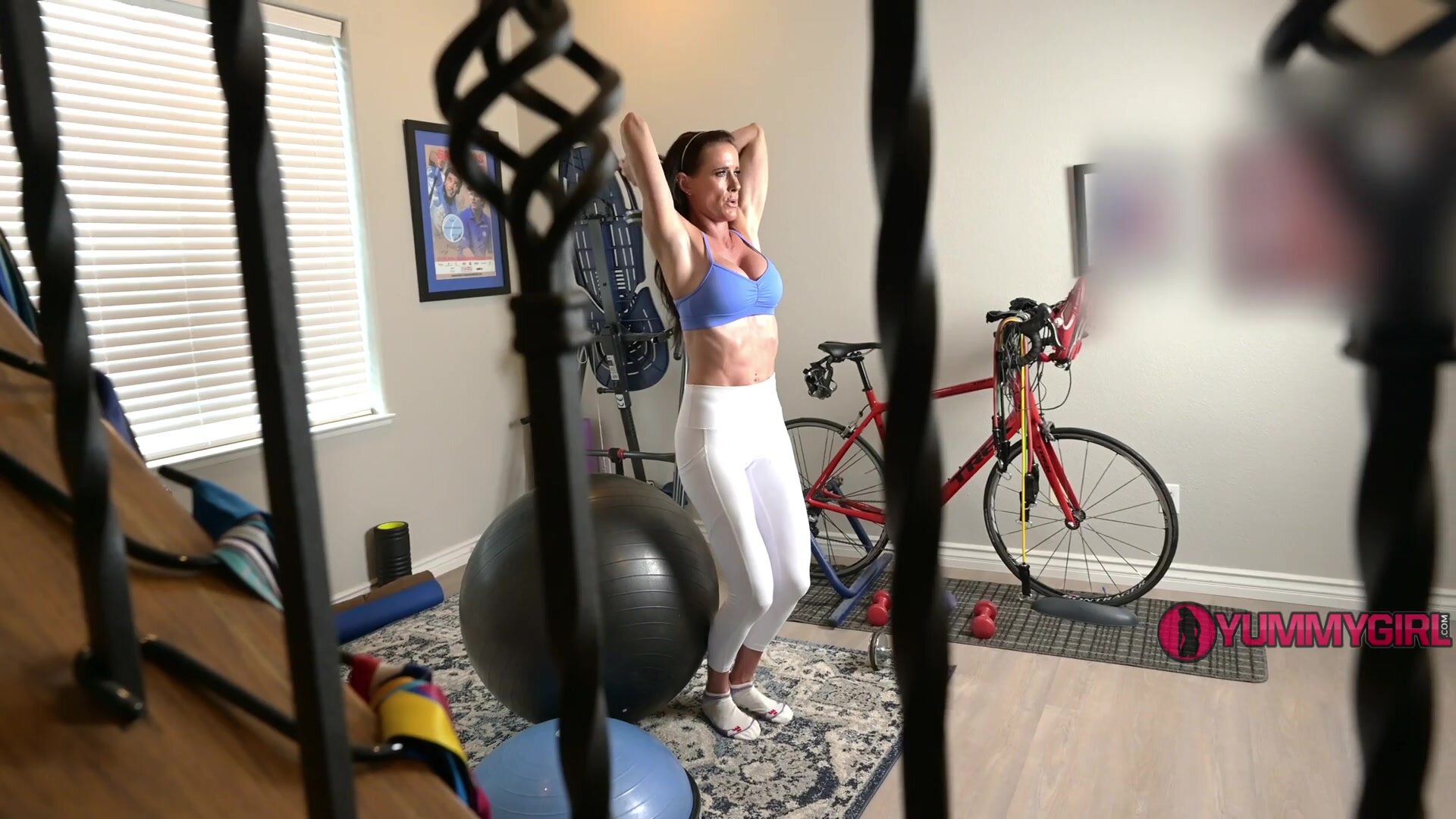 SofieMarieXXX - Stepmom Works Out Peeping Stepson POV