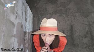 NastyStuf Girl - Stranger girl in a Hat sucked on the street and invited her to her home to fuck her in all holes