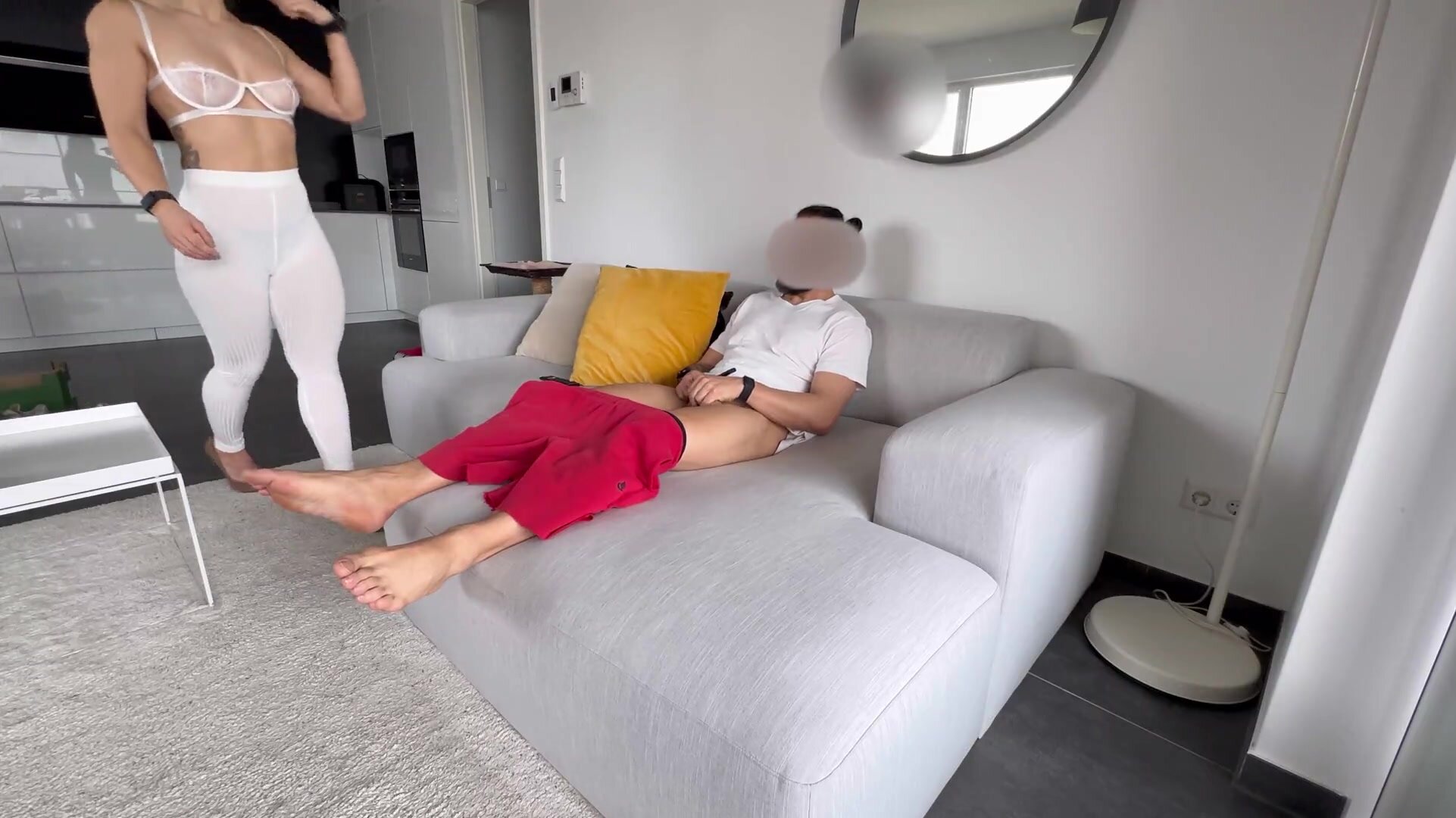 C0c0nutandavocad0 - Hot STEPMOM Caught Stepson Jerking off and Helped him CUM Quick on her BOOBS
