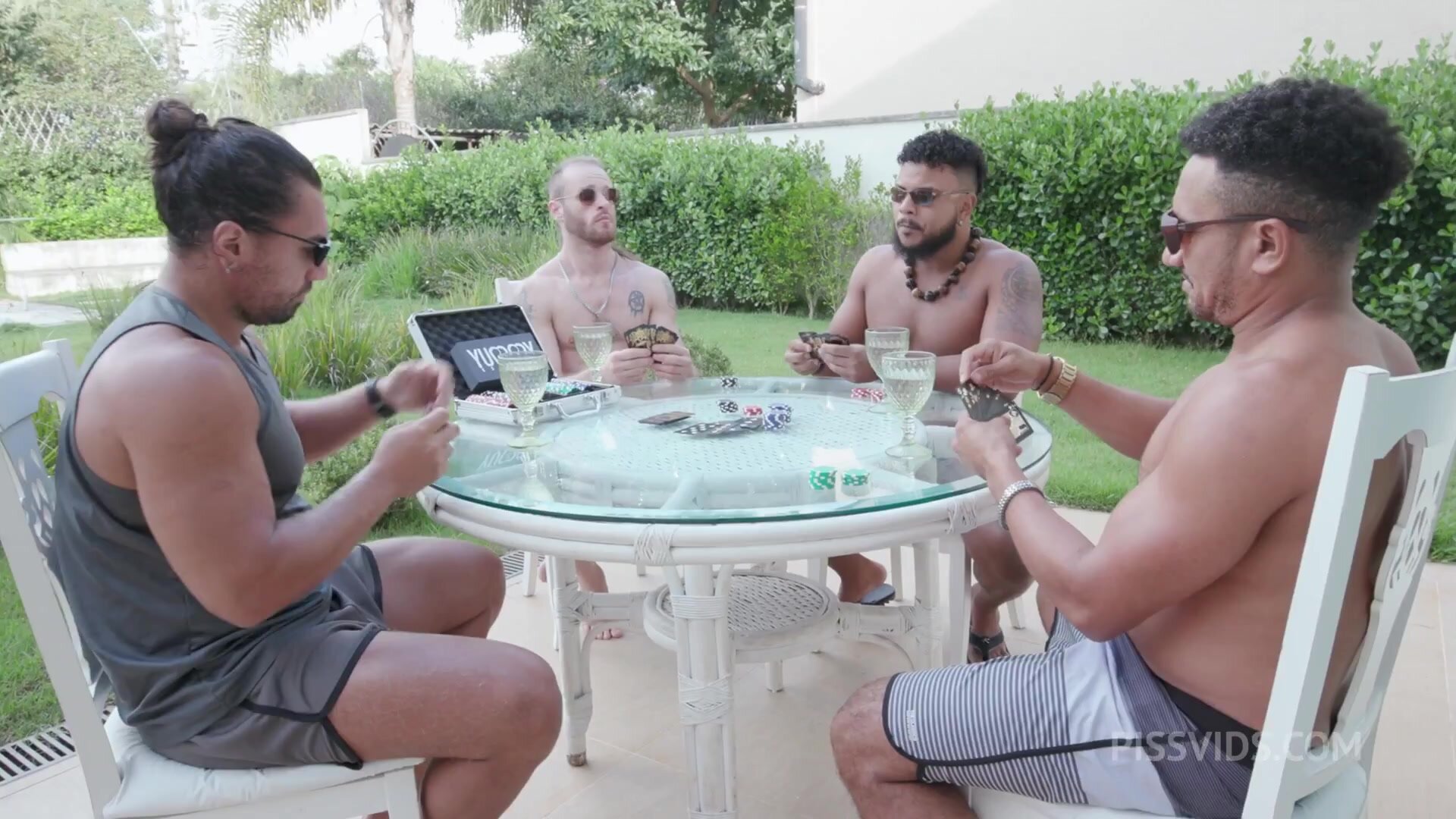 Naughty Brasilians Giih Spanic And Jasminy Villar Get Fucked By 4 Big Studs With Double Anal Penetration 0% Pussy, Showing Her Prolapse