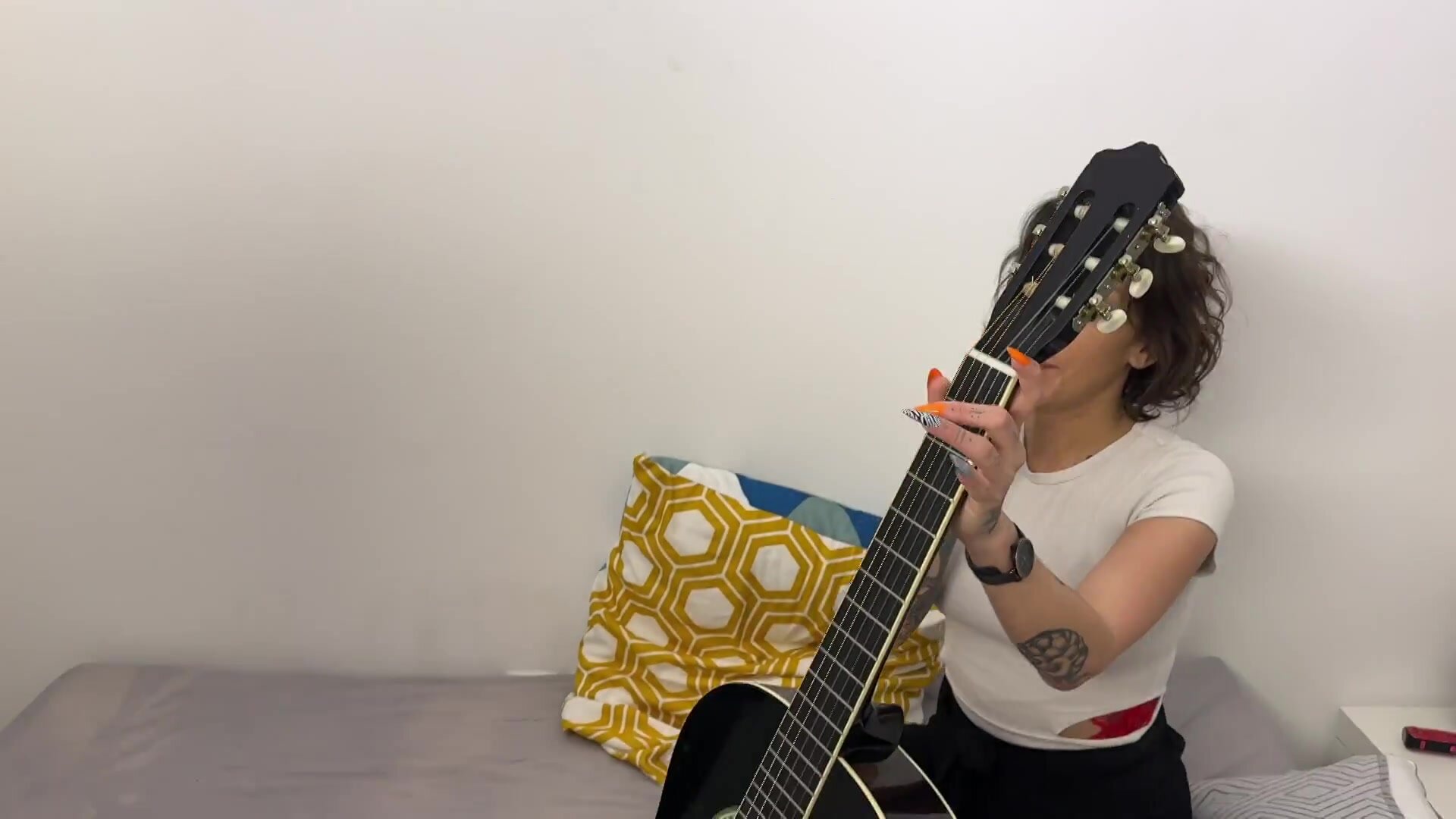 Lena - She Takes A Guitar Lesson But Not Only That