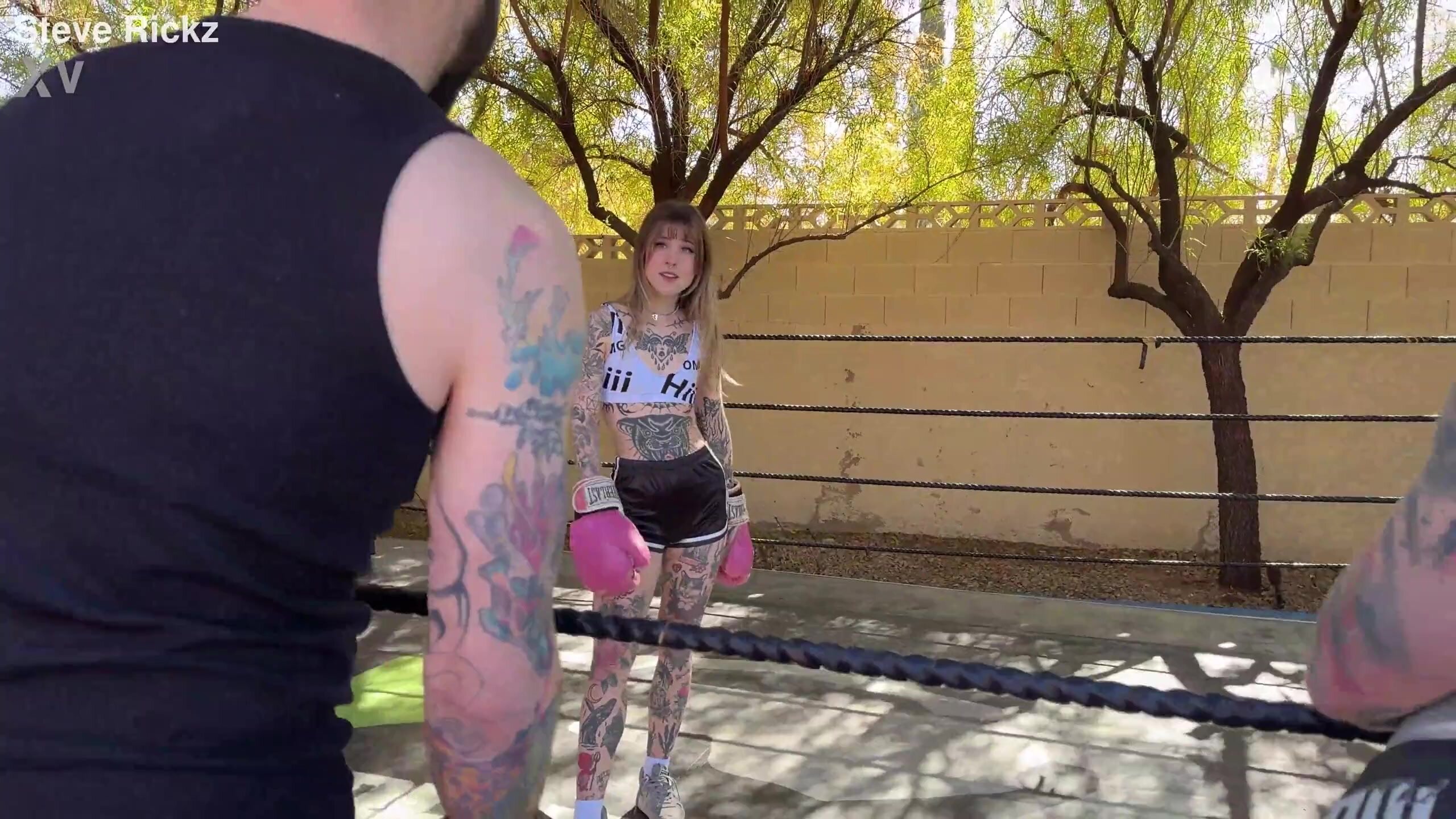 Boxing Match Breaks into Awlivv's first Bisexual MMF Threesome W/ Steve Rickz, Buck Richards