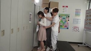HUBLK-045 Group gangbang! The super plain full-time female employees, part-time female employees, and part-time aunties working at a local food processing factory are flowers by male employees every day.