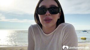 Beach Brunette Babe Gets Her Pussy Pounded in My Hotel Suite