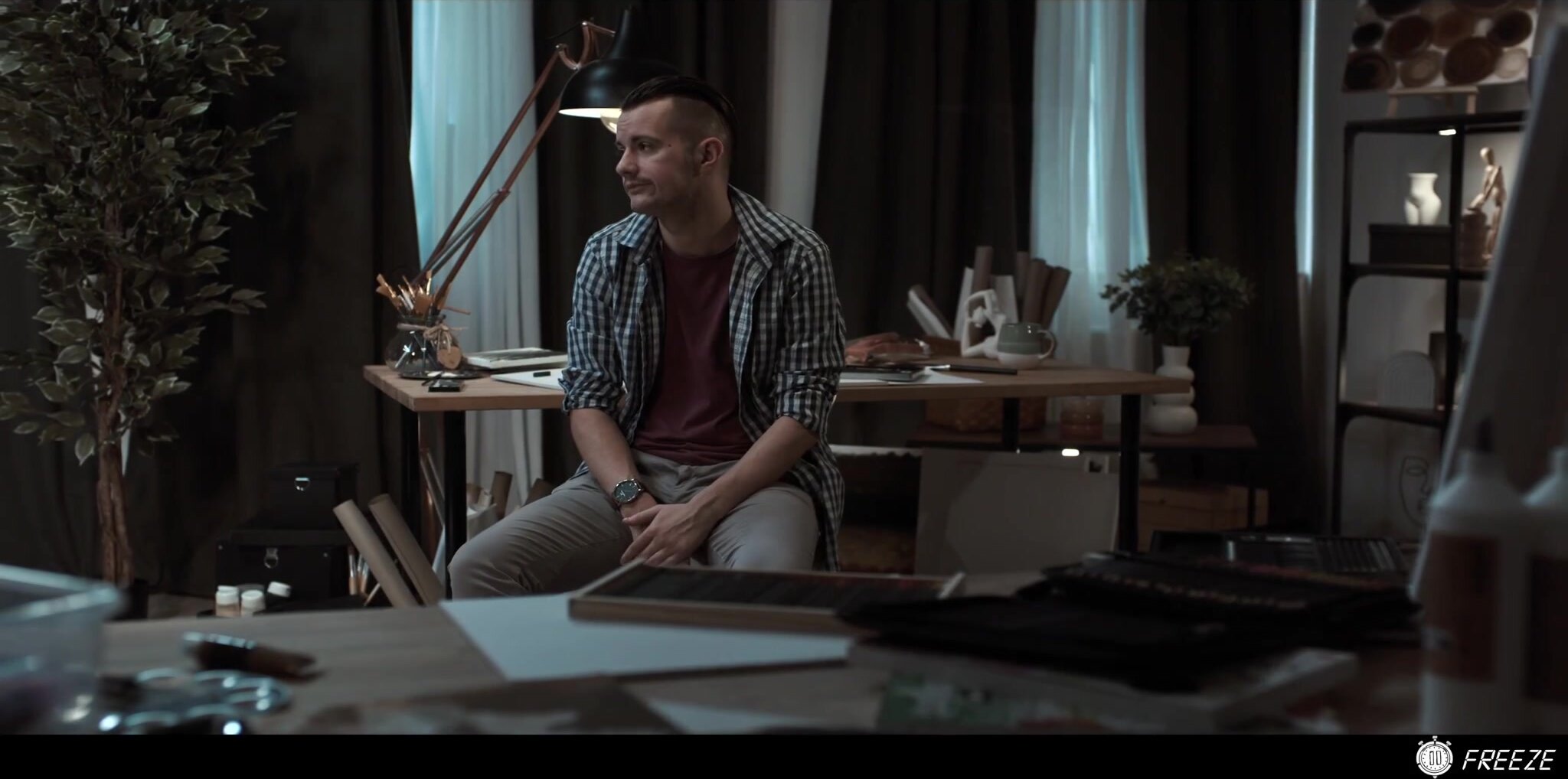 Freeze - Black Angel and Sam Bourne the Art Model