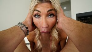 Busty milf licks ass before sucking cock