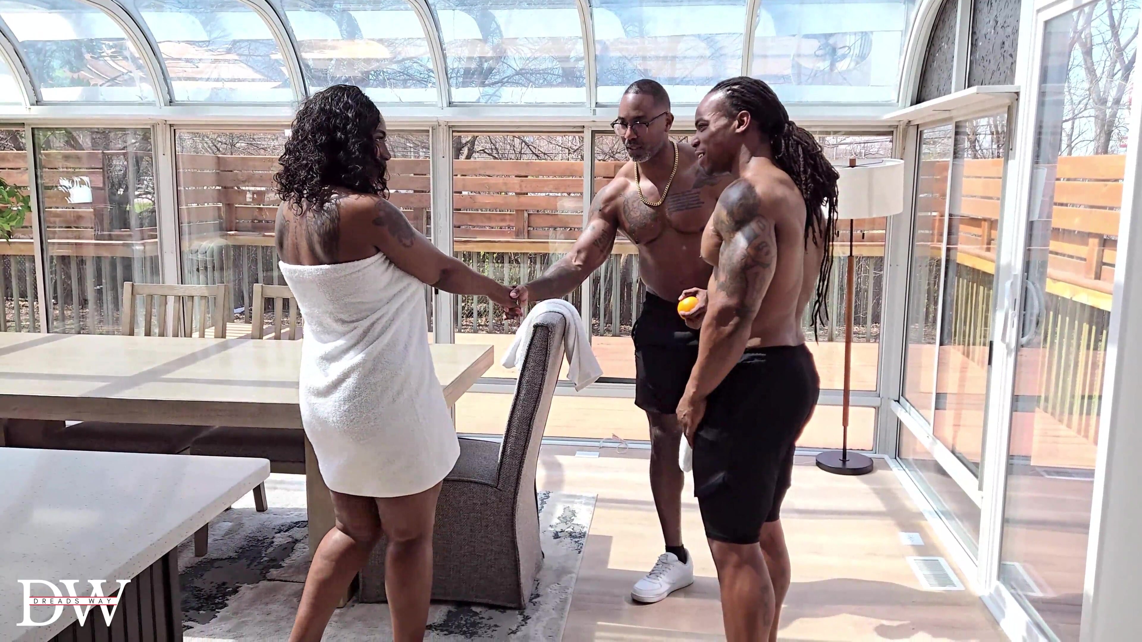 Post-Gym BBC Domination: 2 Ripped Studs Claim Lyric Sky in 4K