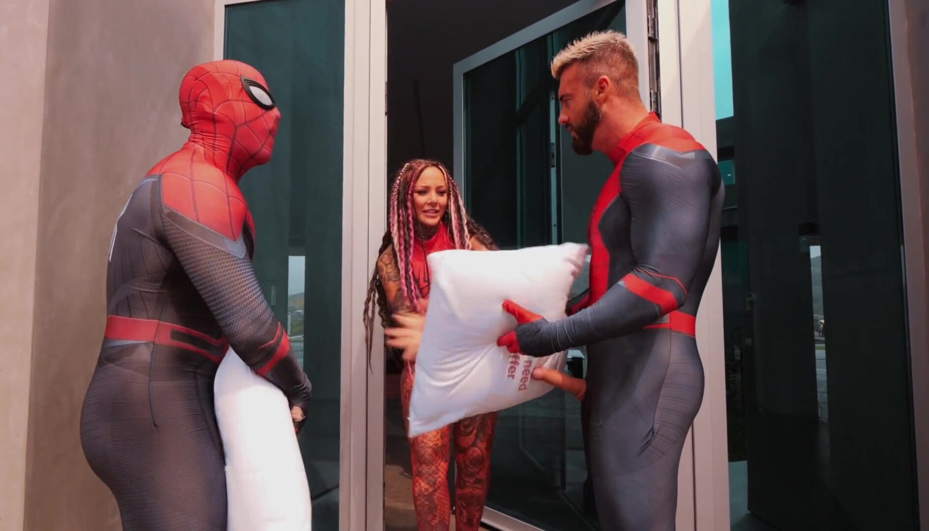 Mandi Cat ft Steve Rickz Two Spiderman Vs Tattooed Babe