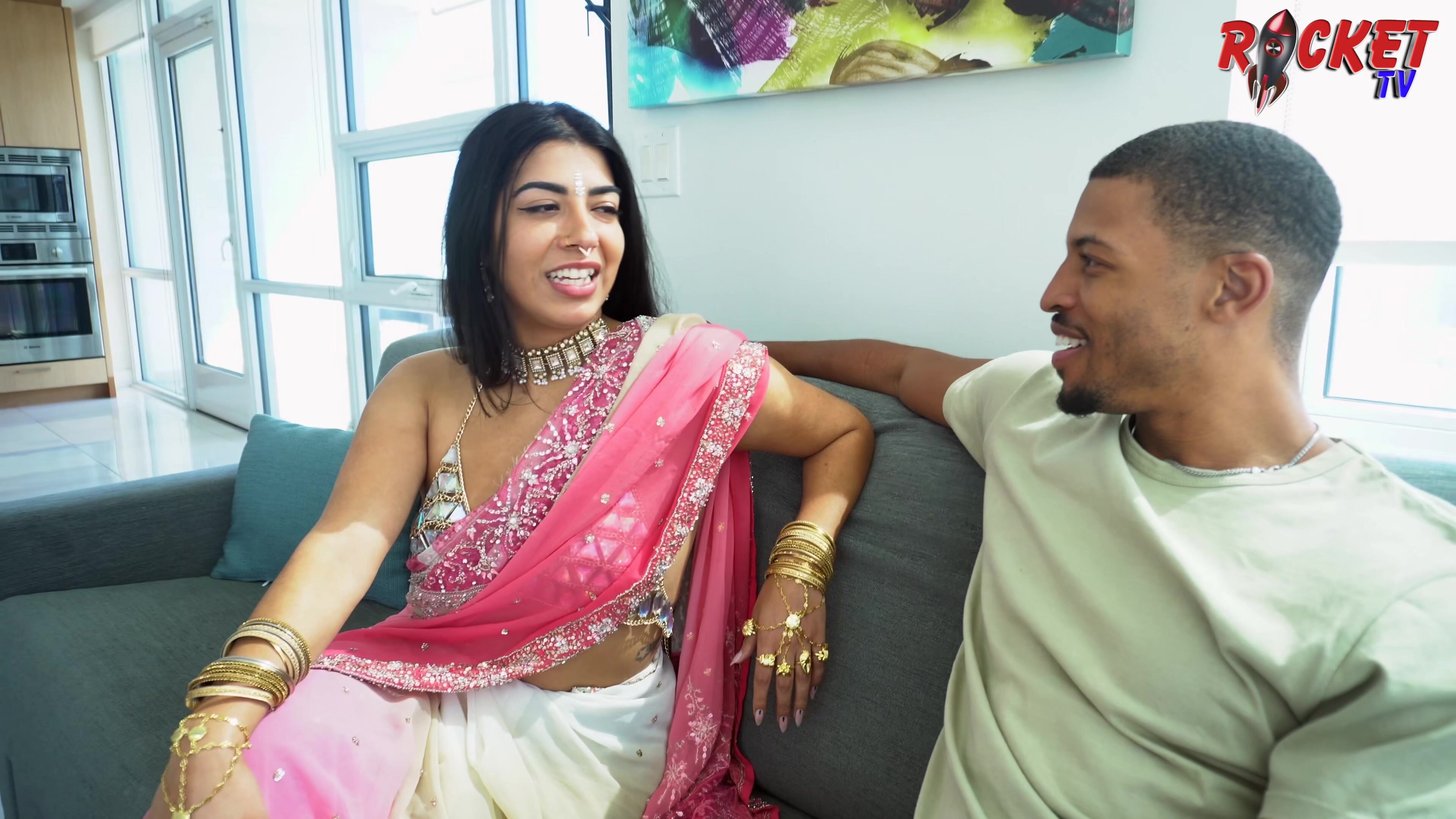 Jasmine Sherni & Rocket Powers - Indian Girl takes BBC 4K