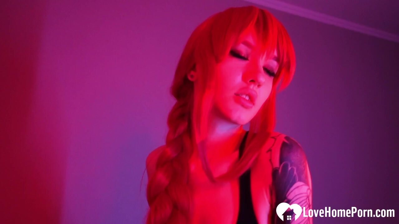 Wigged Babe Gives POV Blowjob Like a Pro