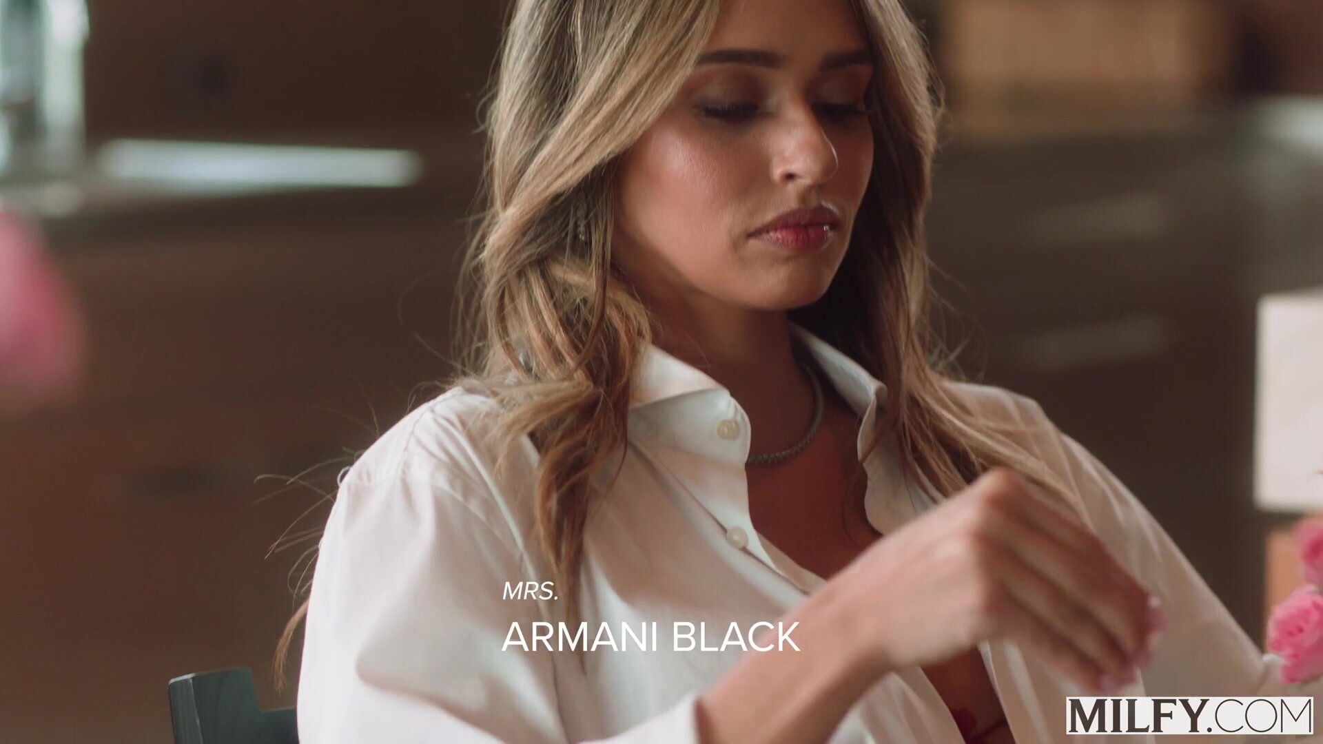 Armani Black - Hot Housewife Rides Young Delivery Boys Cock [HD Porn]