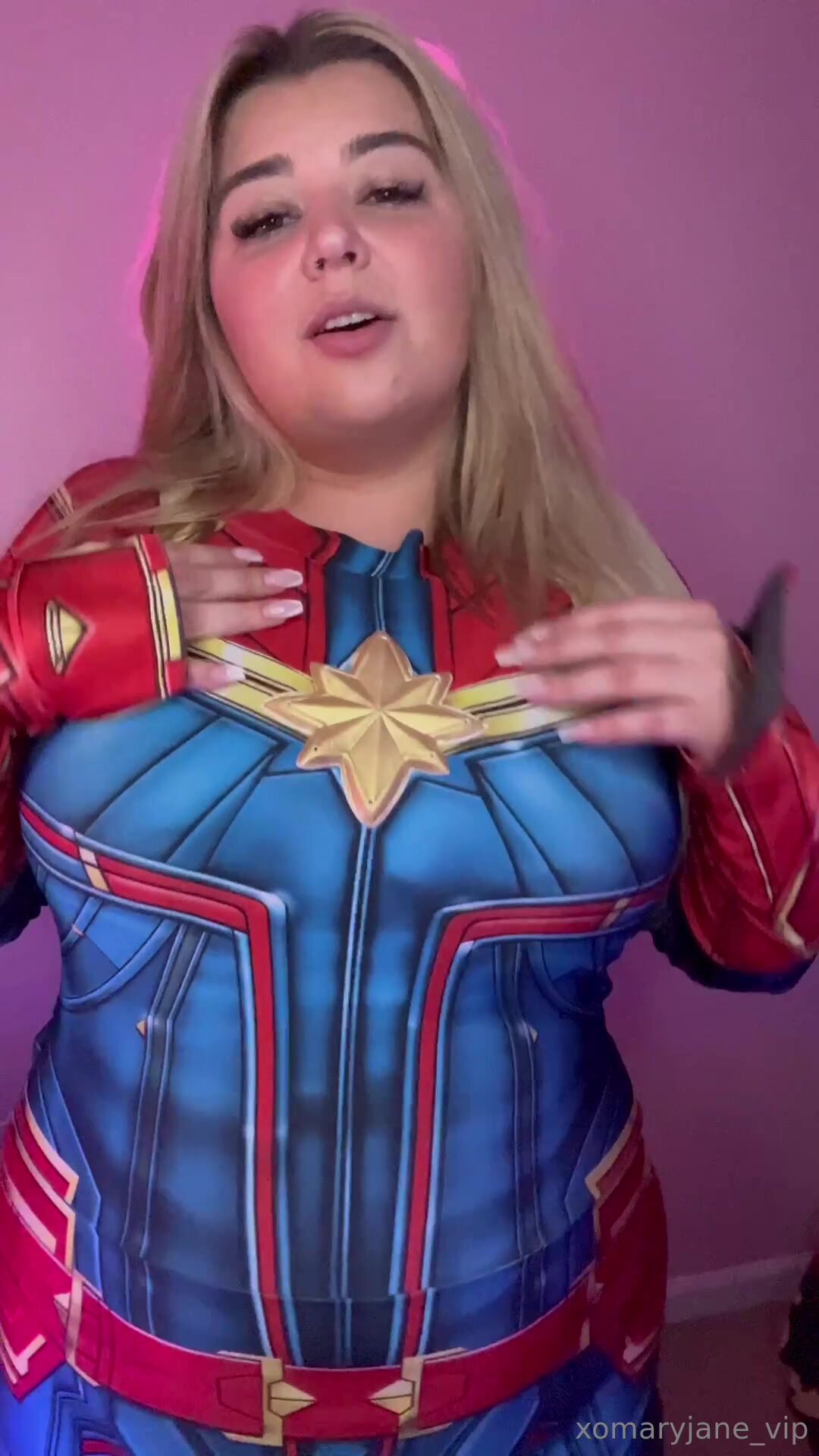xoMaryJane - Captain Marvel Mj Anal Plug Dildo Action
