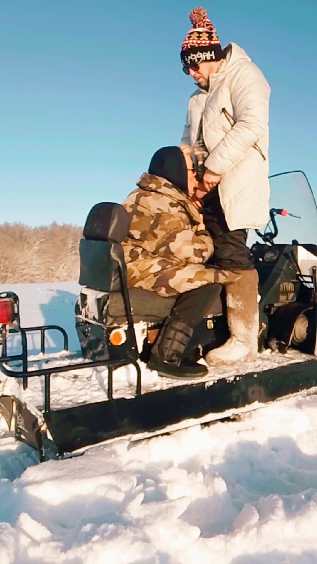 Crazyfamily 1970 - We Rode a Snowmobile with my Mom and Decided to have Sex, Cum Inside
