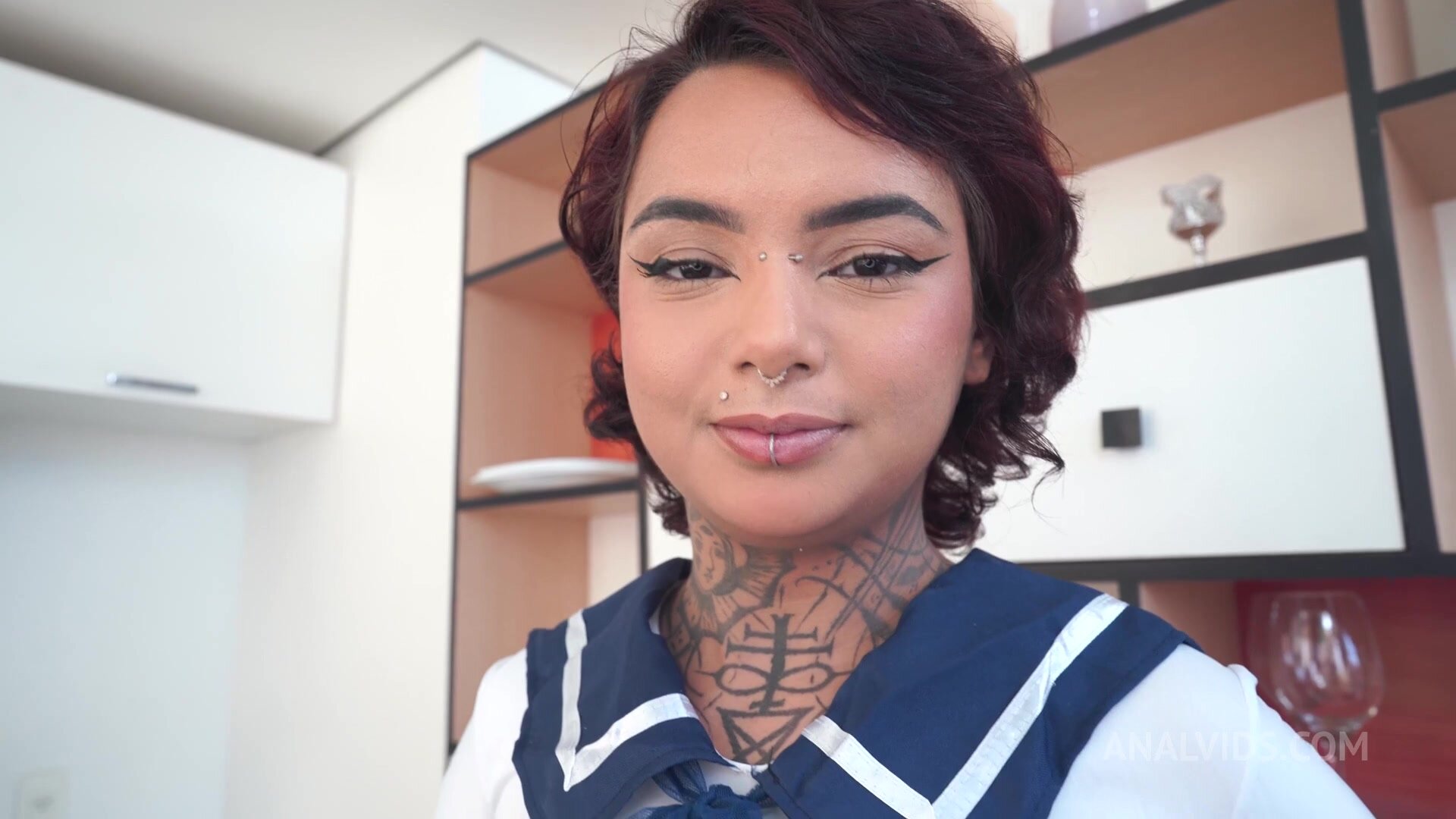 Annie Clementine, petite Brazilian Amazonian cutie, first time with 2 dicks in the ass.