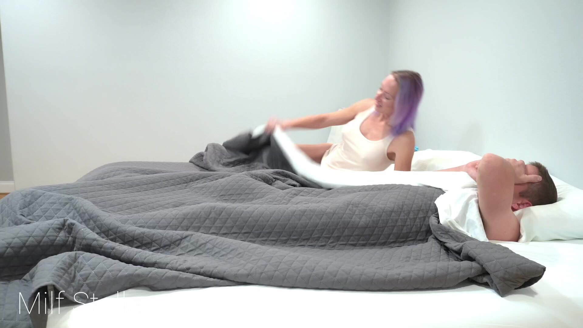 Milf Stella - OnlyFans - Scared Stepmom Finds Comfort In Stepsons Bed