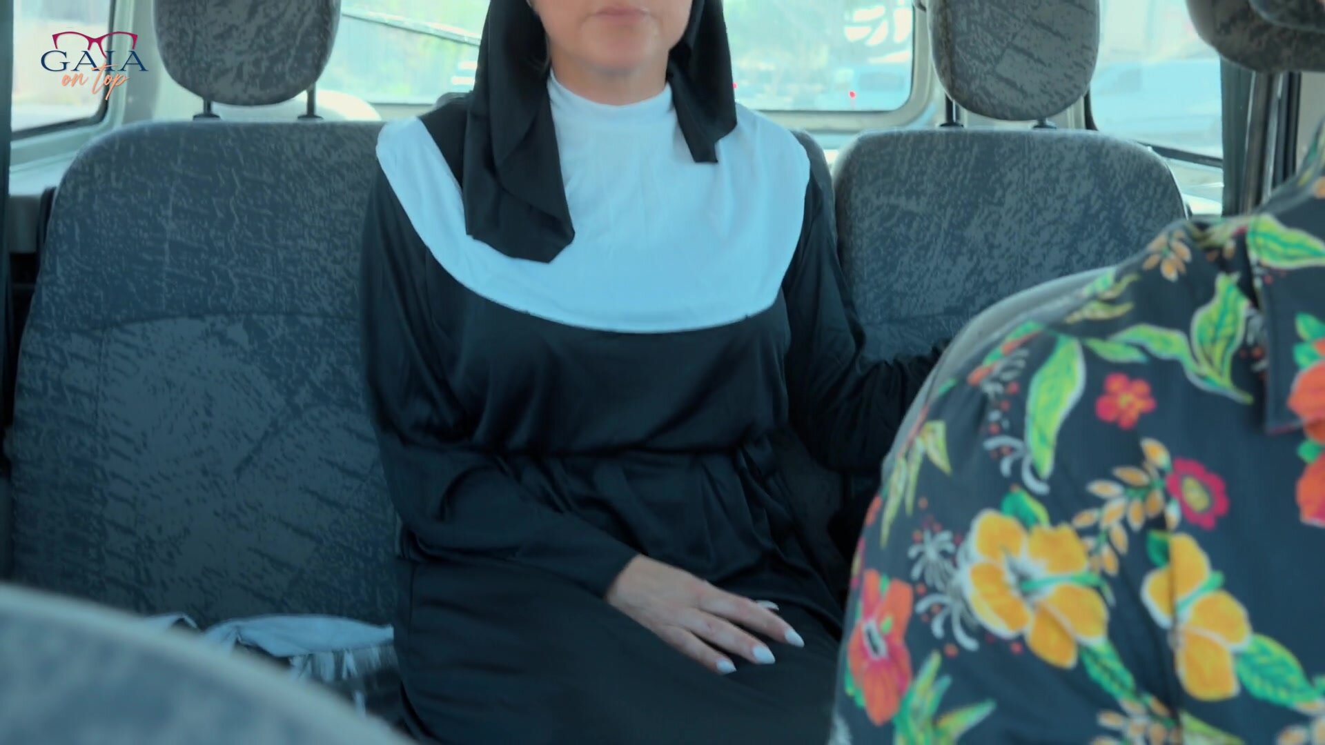 GaiaOnTop - MILF & UBER Ep.3 - Fake MILF Nun uses Uber Driver for her Fetish Pleasure