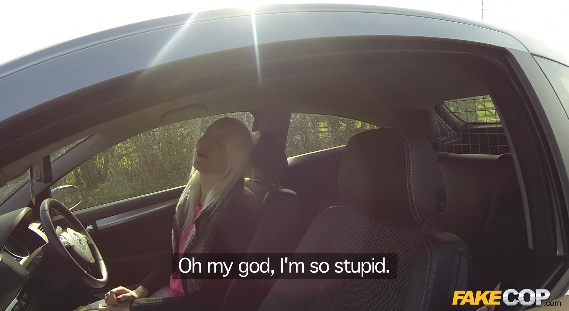 Copper Fucks Blonde With No Licence