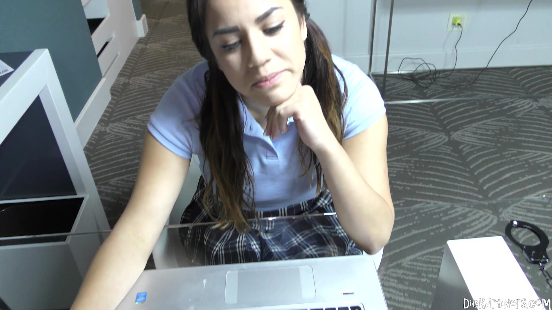 Monica Sage - Bad Babysitter Catches BBC, PUKE & BLACK ASS Inside Her Mouth!