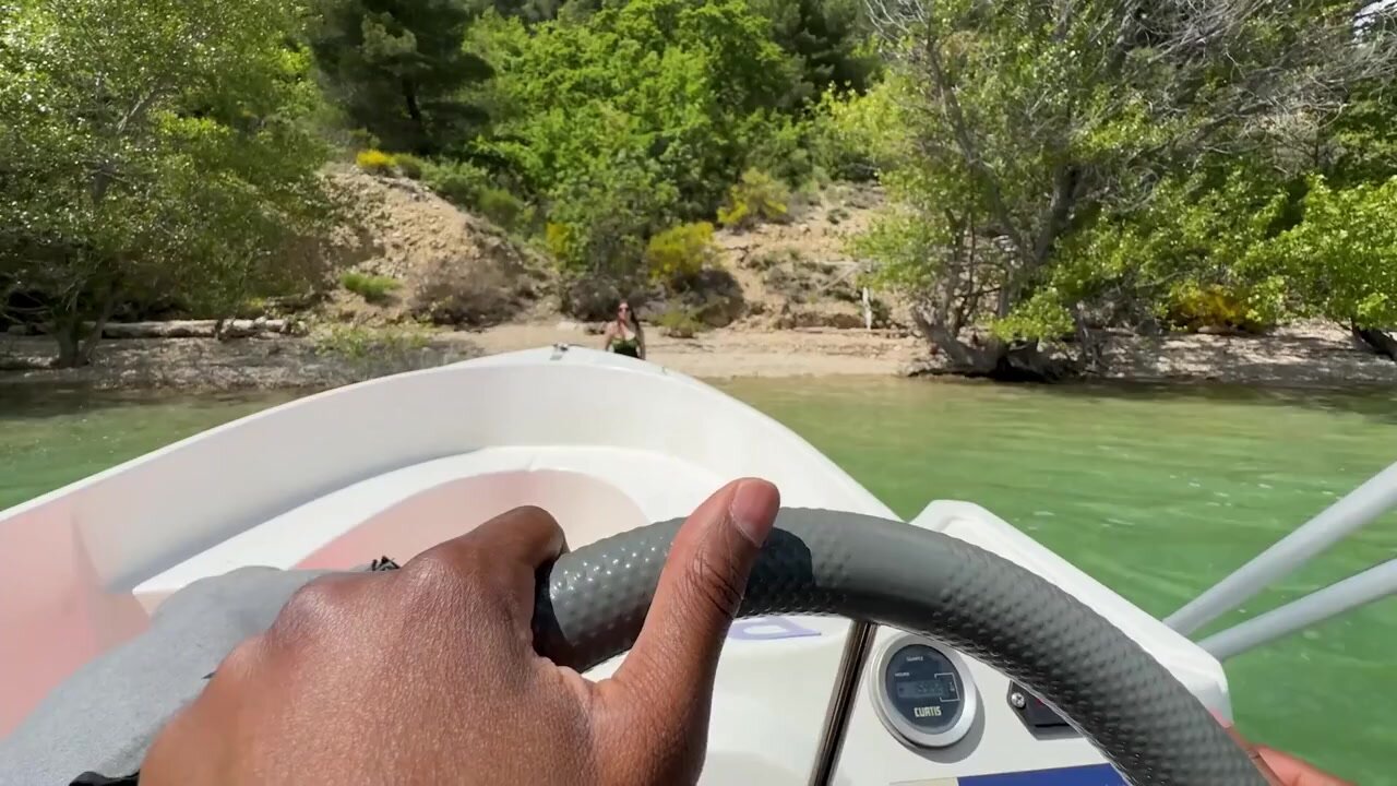 A Handsome Black Guy Destroys my Pussy on the Boat with his Big Cock - Luna Doll