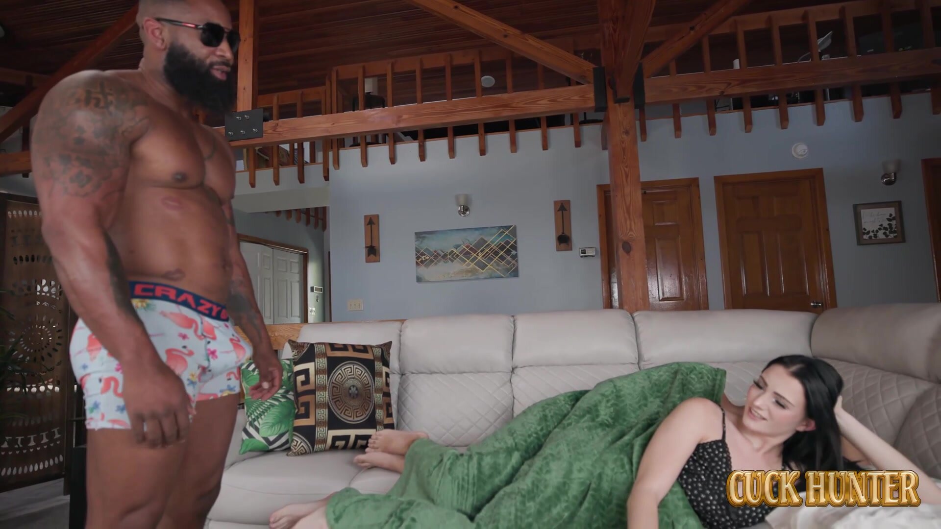 Mercedes Mac - Mercedes couldn’t resist and rode her husband’s black friend’s huge cock while hubby stroked his dick watching