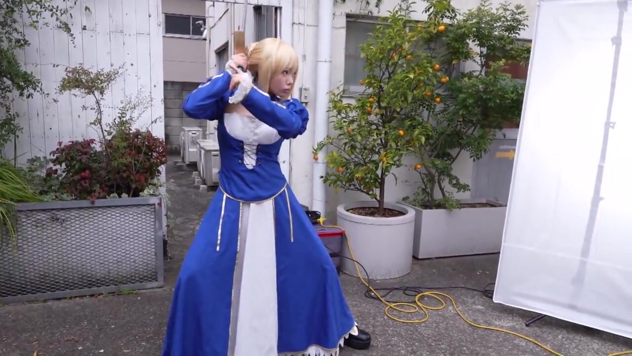 MVG-136 Big-breasted cosplayer tied up as a urinal and turned into a masochist with a face on her face - Kui Sunao