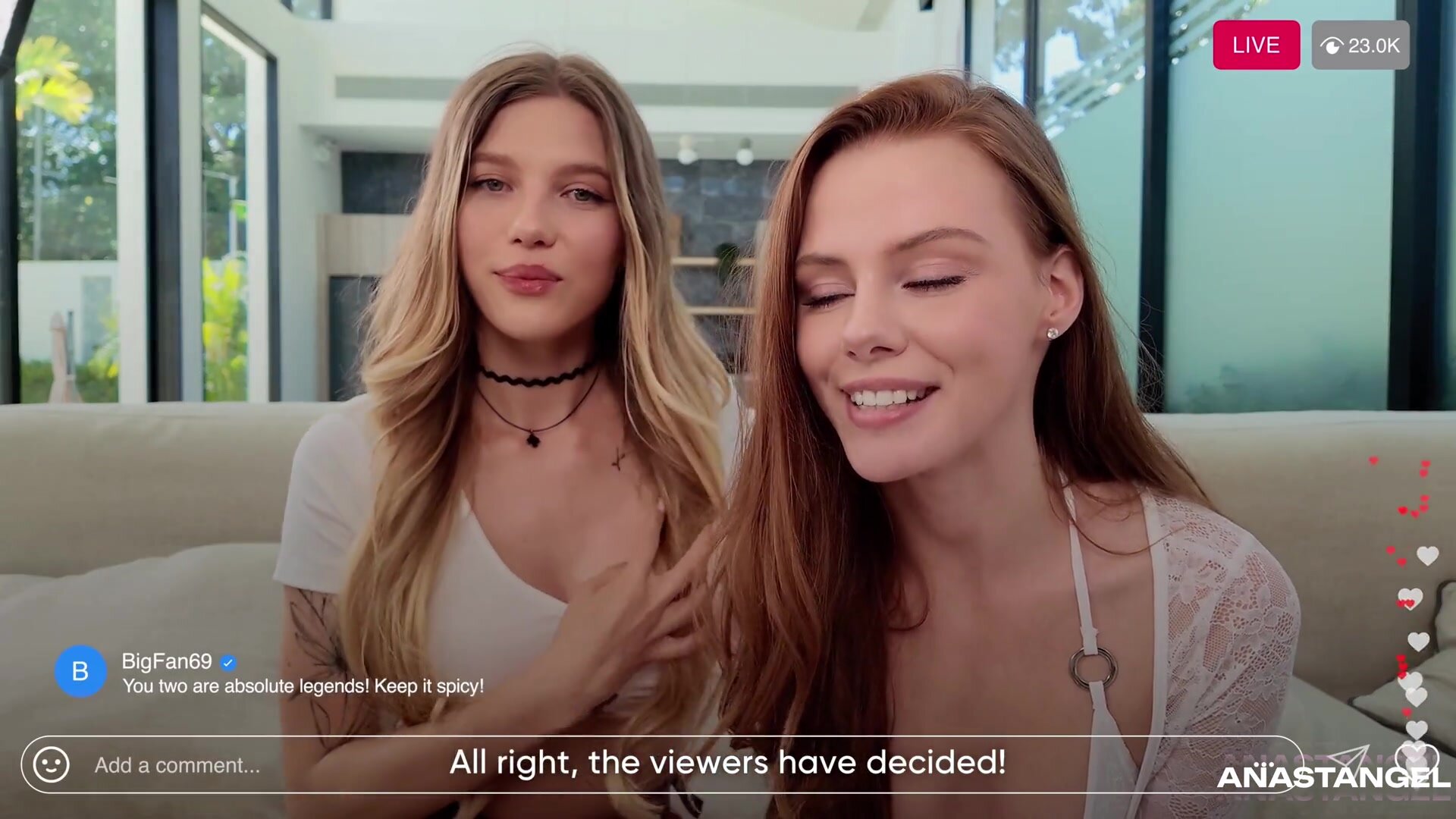 AnastAngel - Two Camgirls, one Pizza Guy – Fans Paid to make it Happen   & Arina Fox