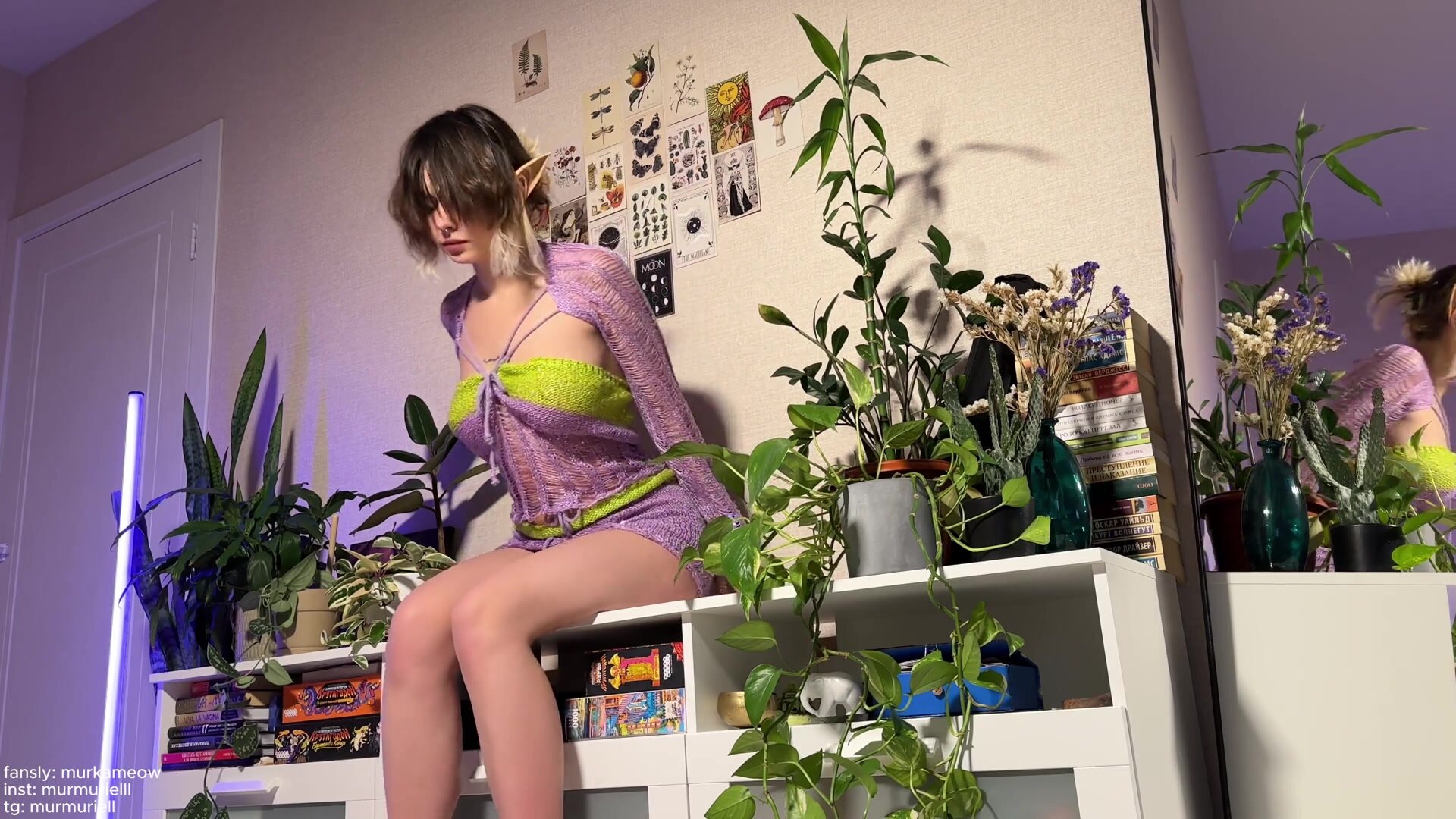 Murmuriel - Naughty ELF Princess Plays with Her Tight Pussy and BIG DILDO Until a Creamy Ending