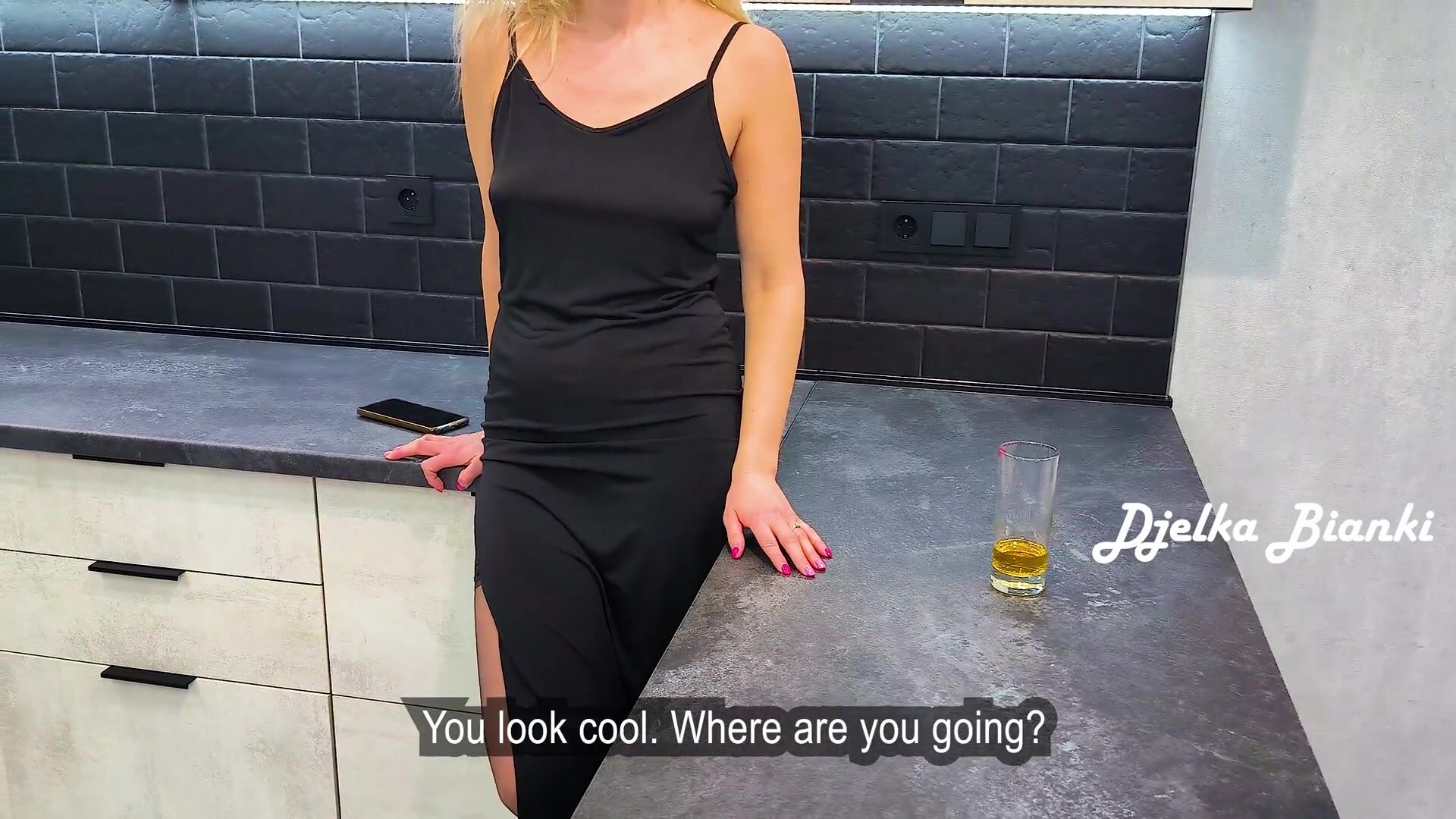 Djelka Bianki - STEPMOM fucks with her STEPSON while Her Husband is late at work - Djelka Bianki