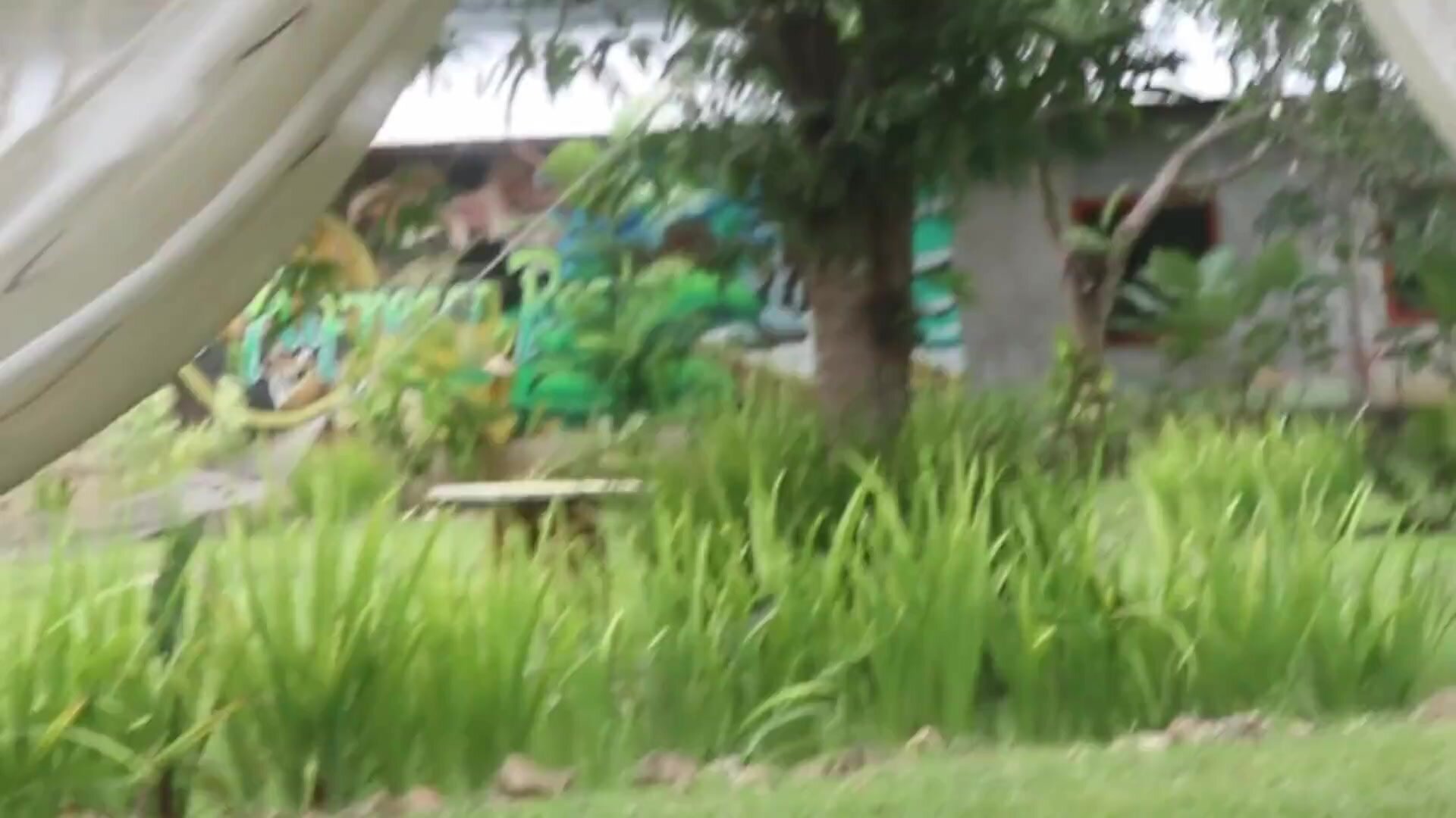 Thinyone - Somewhere in the Middle of Rice Fields a little Filipina Gets White Cock for Foot Job and Full Game