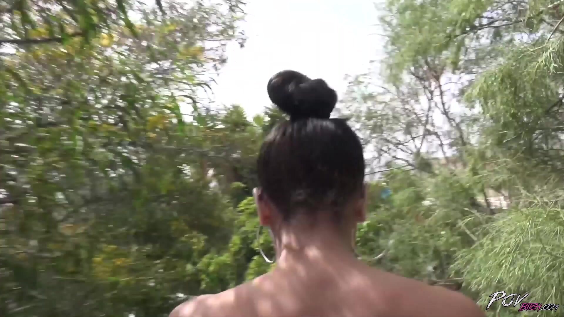 Glassed spanish beauty with hot ass suck and fuck dick