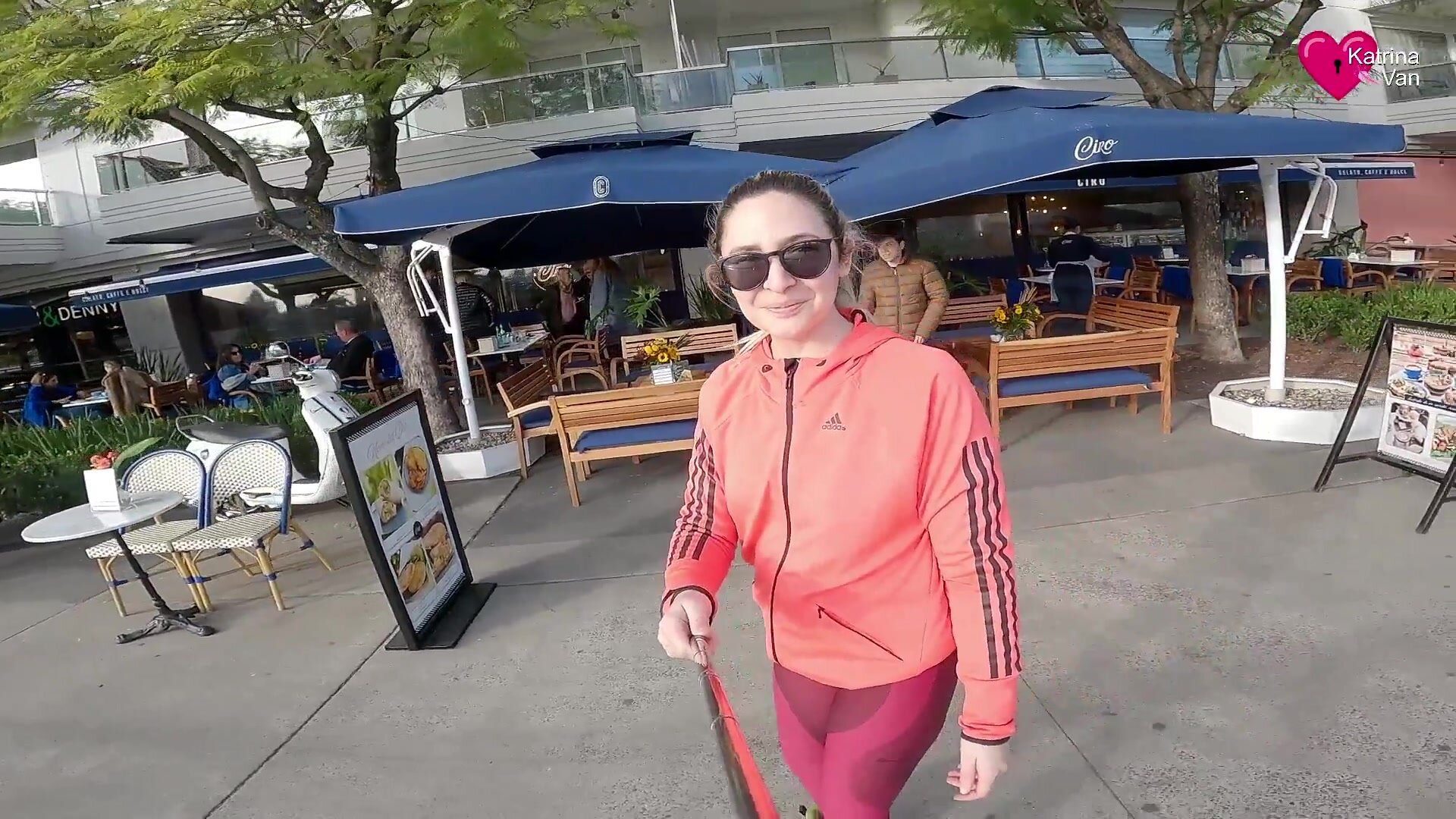 Katrina Van - Girl on Roller Skates Gives Blowjob in Public, Cumface!