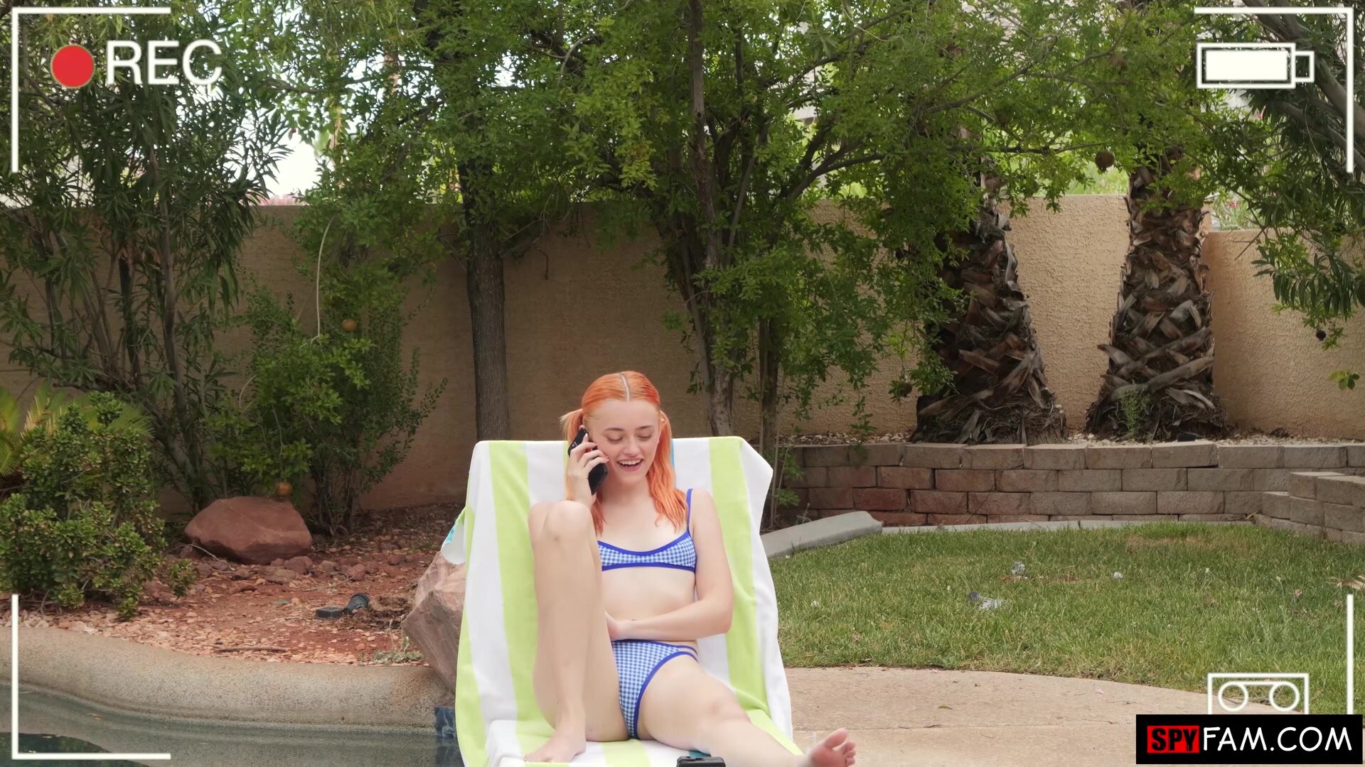 Spoiled redhead daughter needs Daddy to oil up her tight teen body