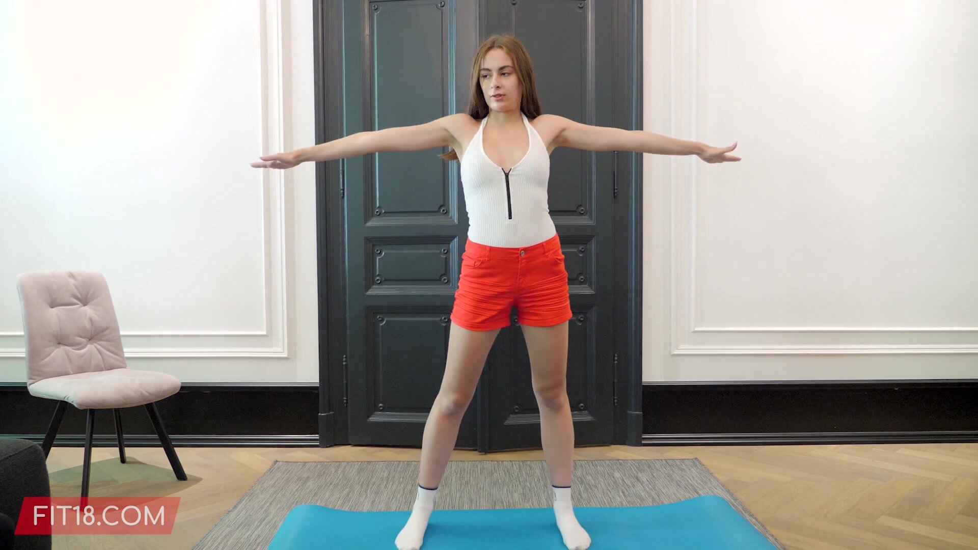 Victoria J Downward Doggy Style