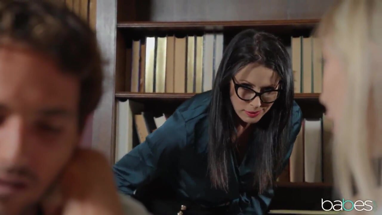 Reagan Foxx Mackenzie Moss Busty Stepmom Has A Threesome With Her Stepdaughter And Her Boyfriend In The Library