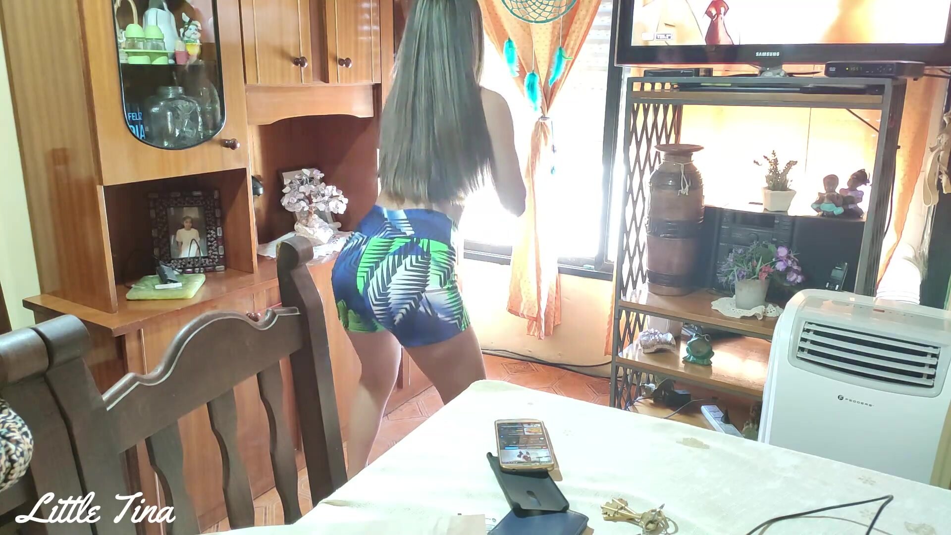 Little Tina - Neighbor fools naive teen to fuck her big ass