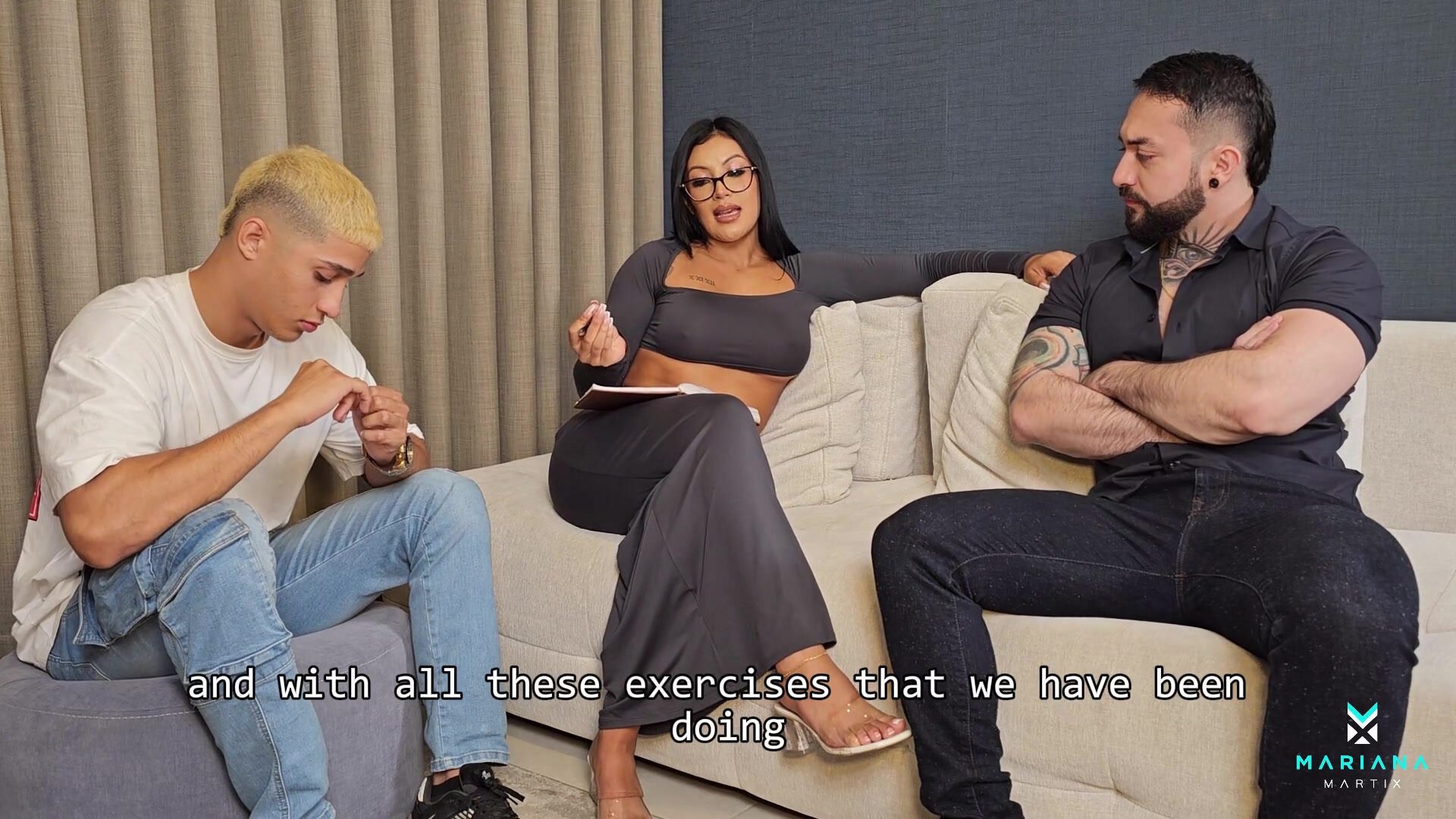 Mariana Martix - Therapist Fucks Stepfather and his Son while they Grieve 2